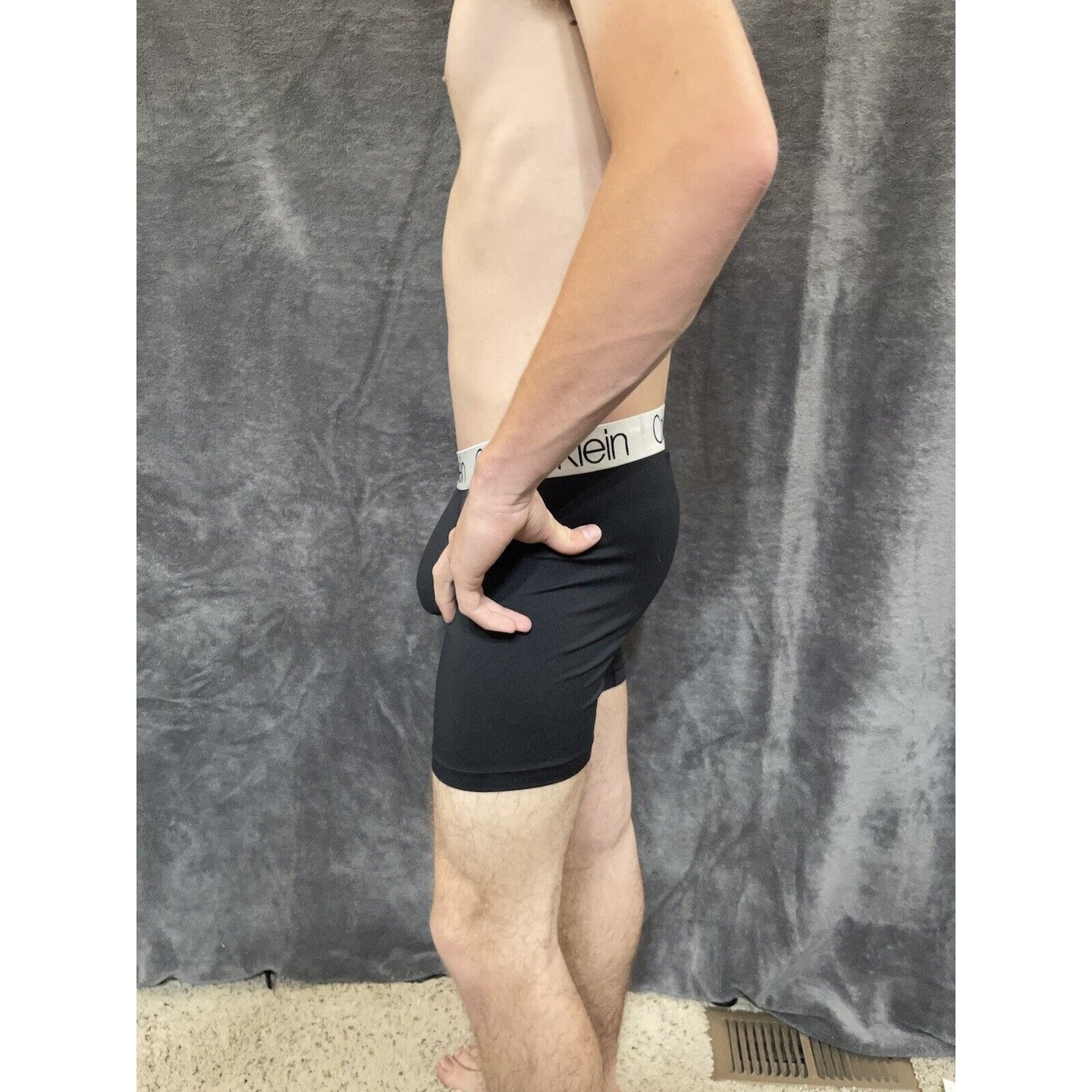 men's black medium calvin klein compression boxer brief 8% elastane