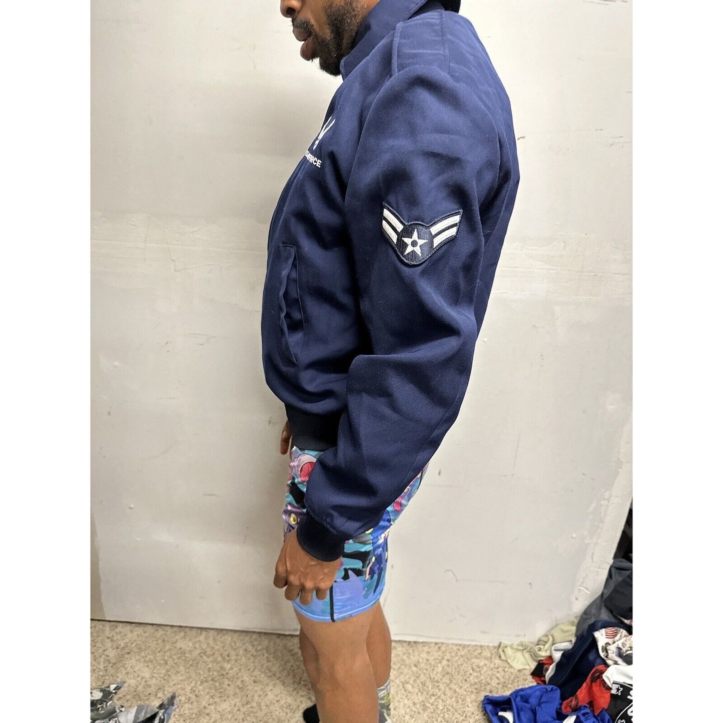 Men’s USAF Jacket 38R With Lining Blues Coat With Rank Sewed On
