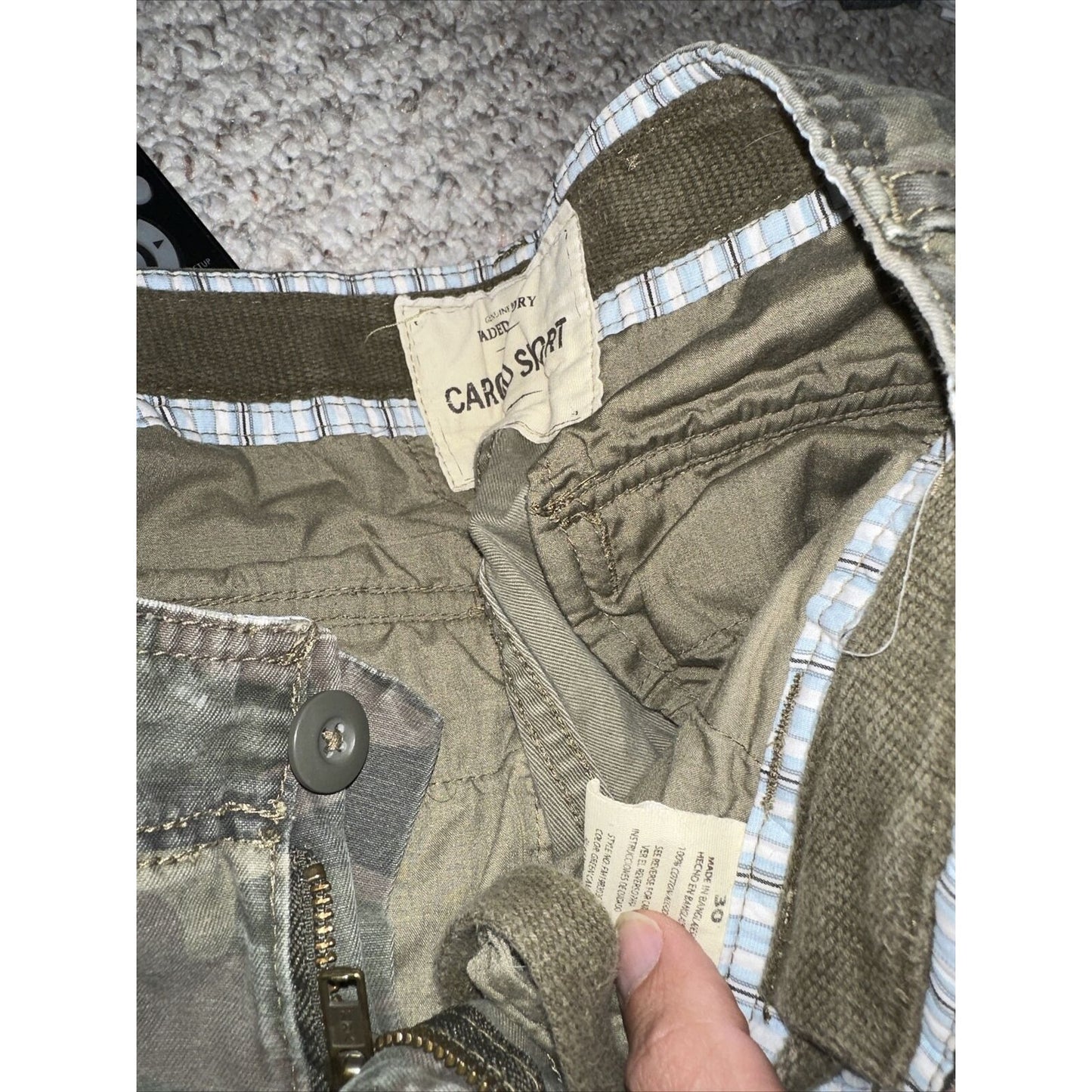 Men’s Camo Cargo Shorts Faded Glory Size 30