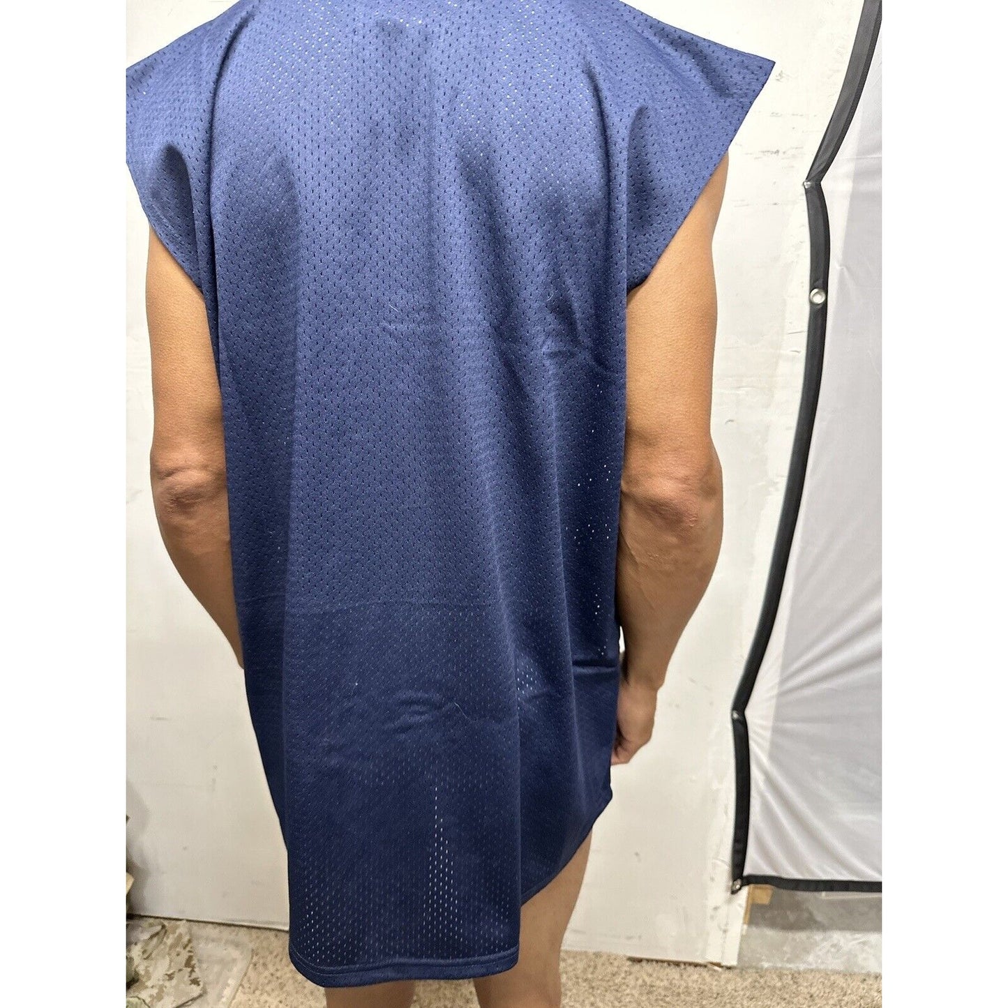 Men’s Large Dark Blue Team Basics Athletic Gear Jersey Mesh