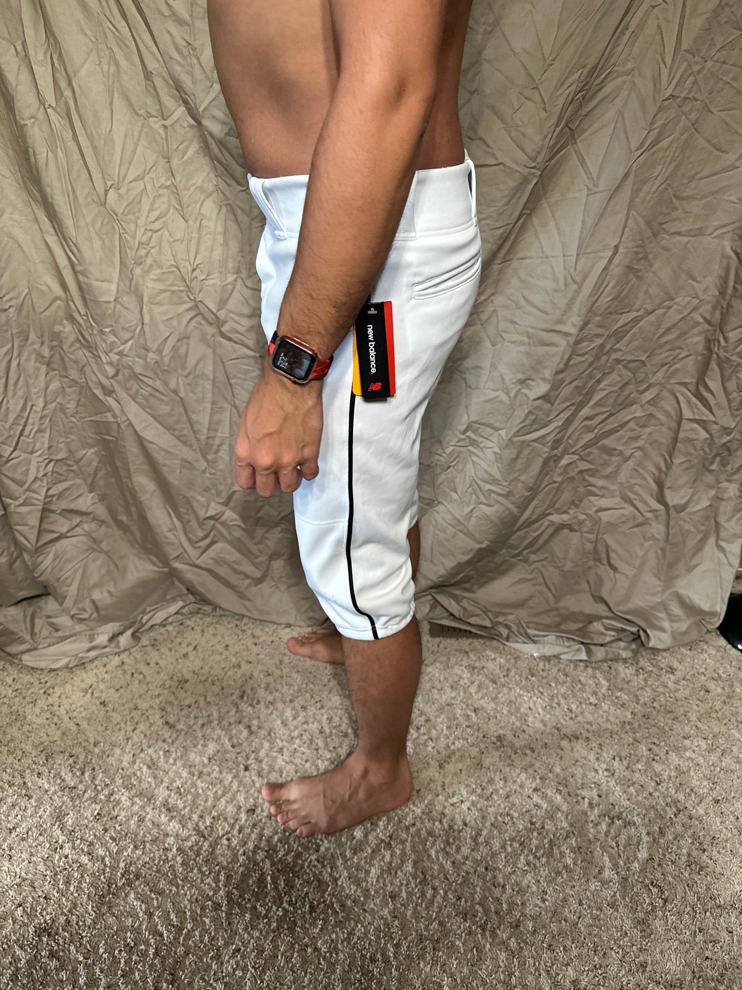 Youth boys large white new balance baseball pants new with tags