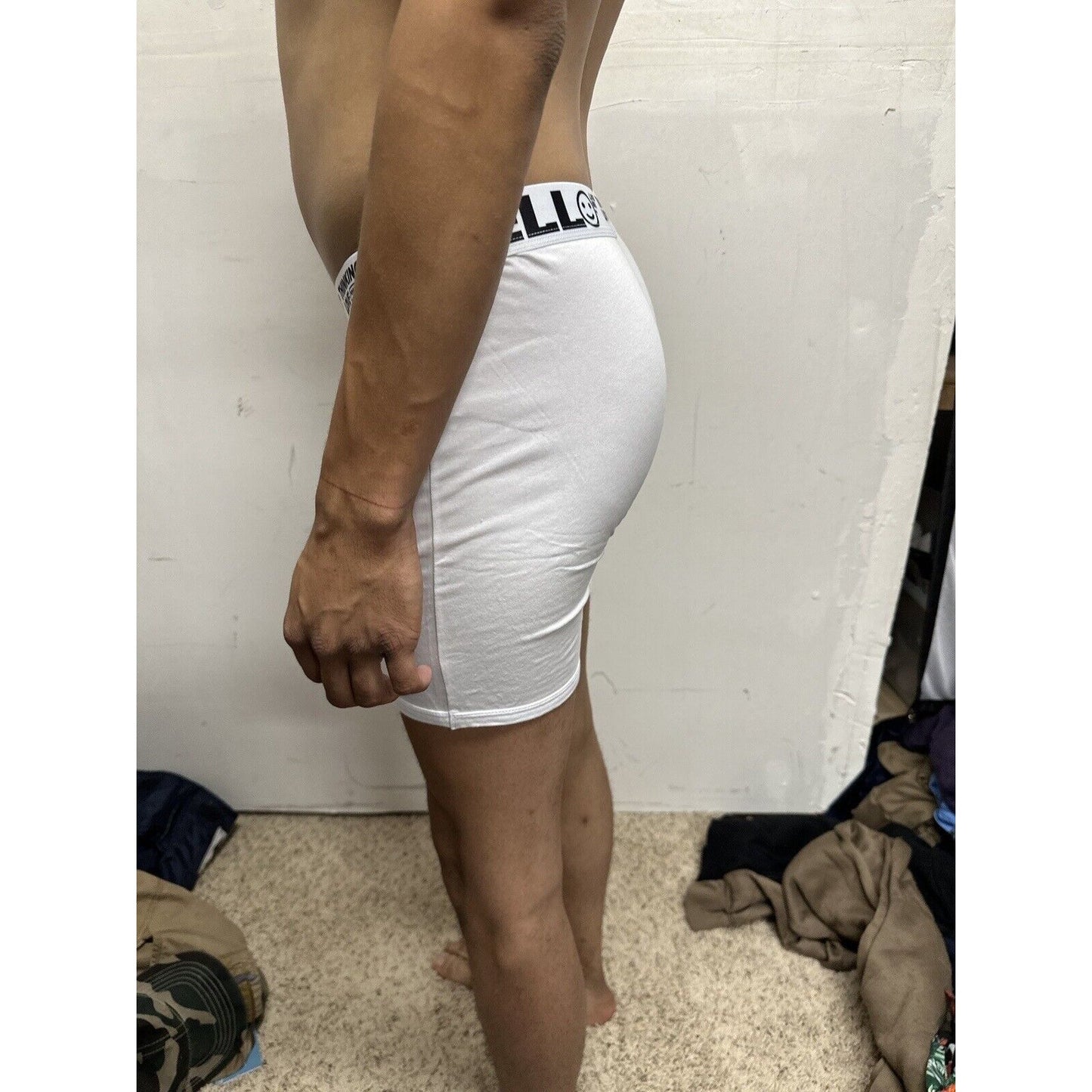 Men’s White Medium Hello Thinking Love For Life Boxer Briefs