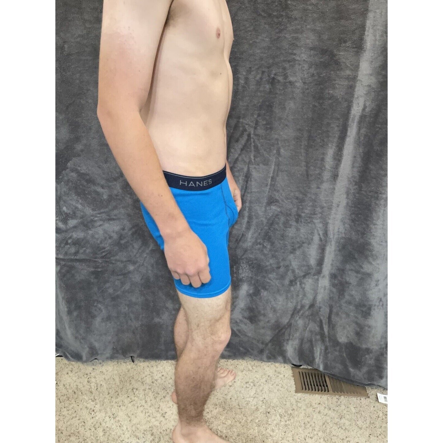 boy's Hanes youth XL Aqua With Dark Blue boxer brief