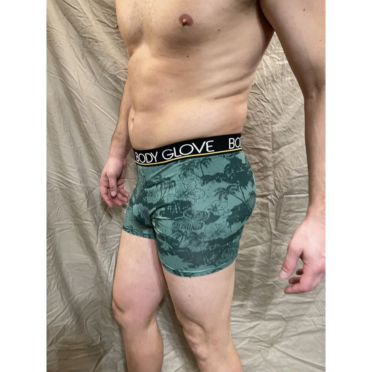 men's tropical green body glove boxer briefs medium
