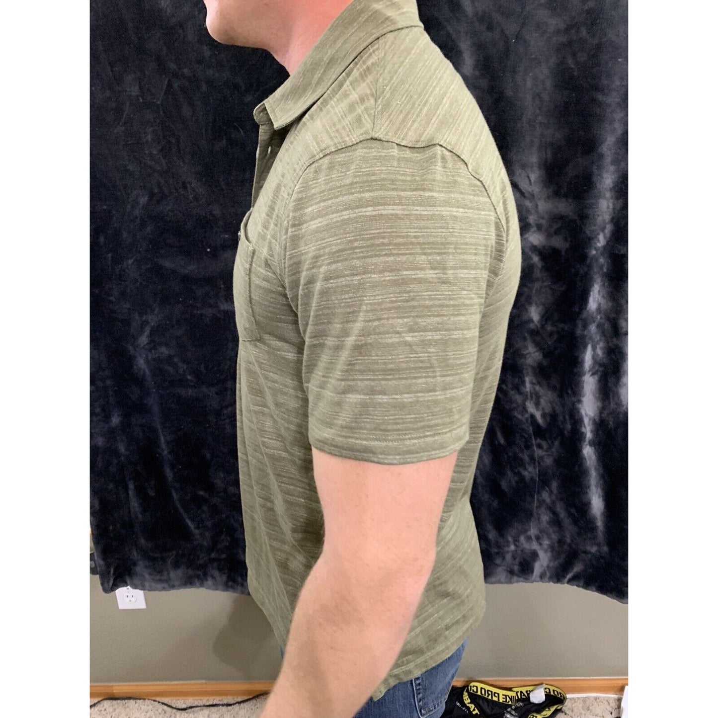 English Laundry Mens Short Sleeve Cotton Polo Shirt Size Large Olive Green