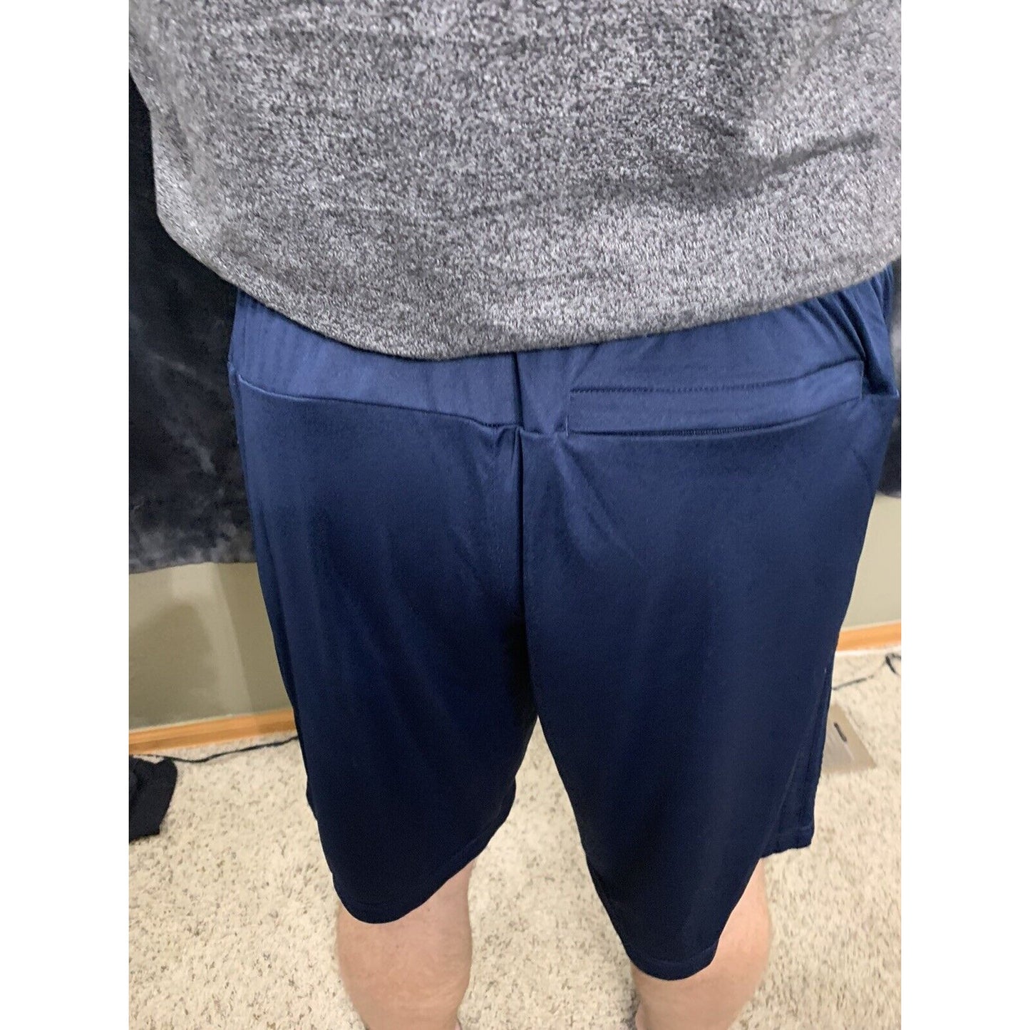 Mens Navy Blue Adidas Climalite Shorts Size L