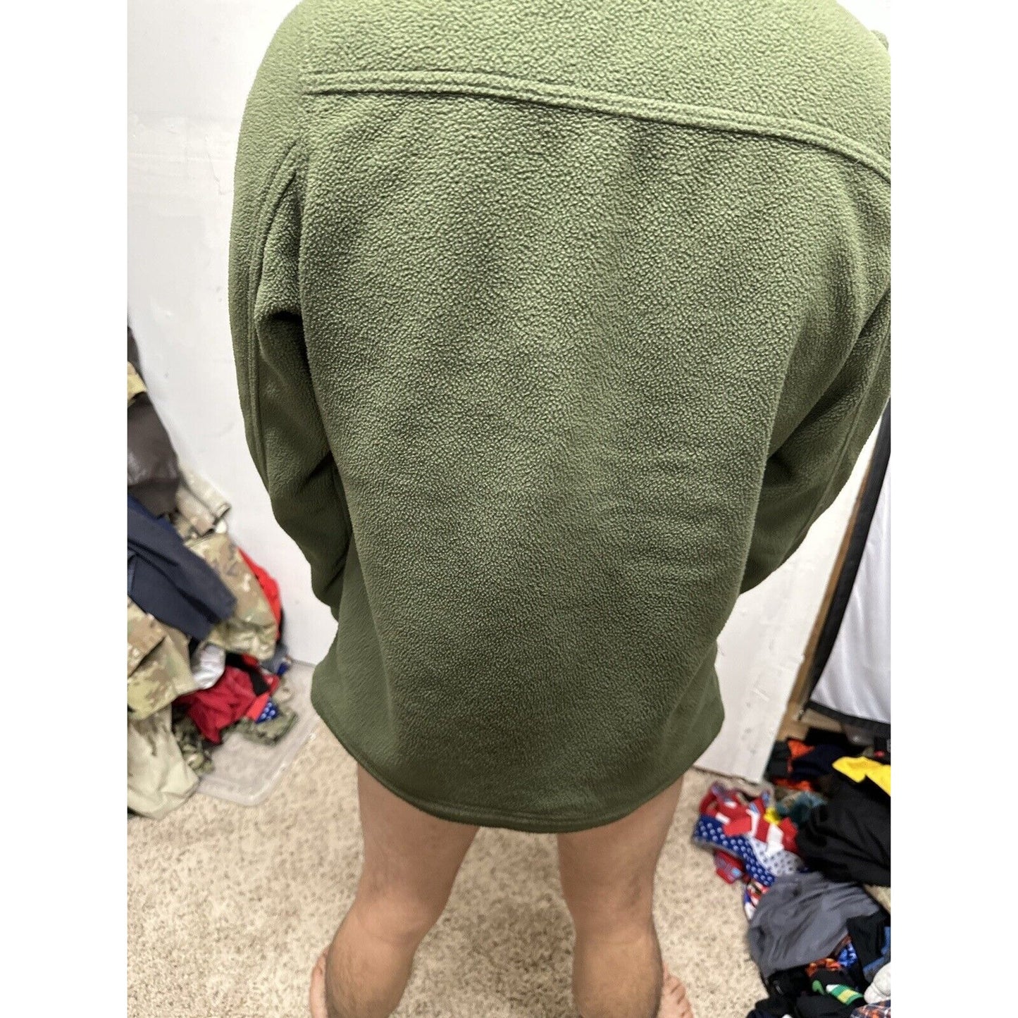 Men’s Old Navy Small Poly Olive Green Front Button Jacket