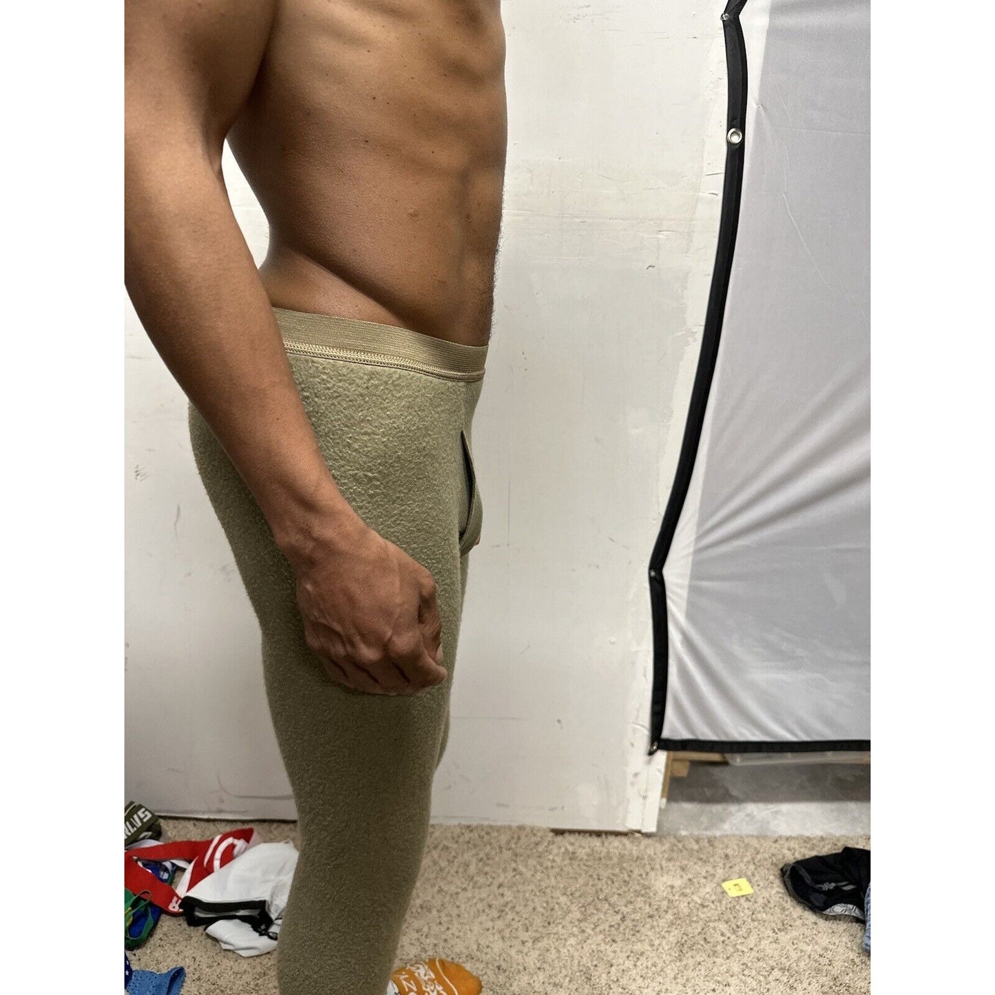 Men’s Army Tan Drawers Midweight Insulated X-small Regular Nomex thermal bottoms