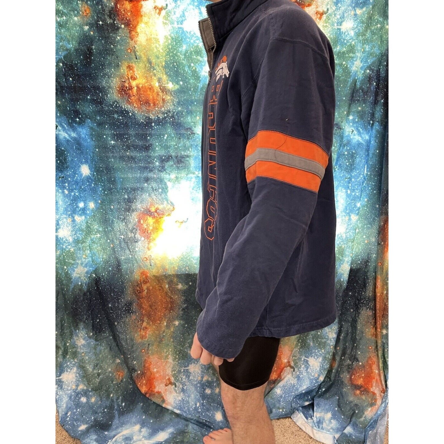 Men's NFL team apparel denver broncos pull over medium