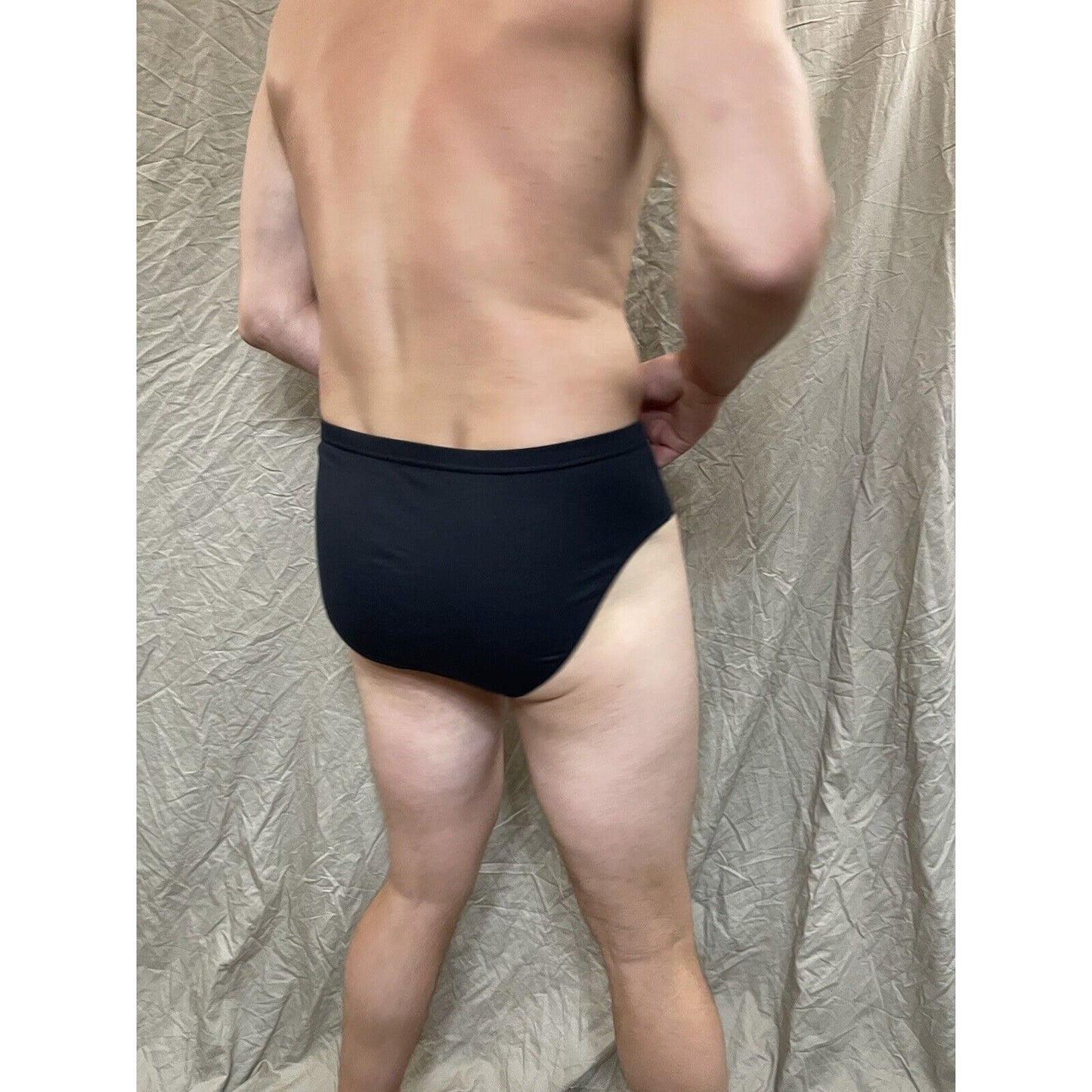 men's papi large black cotton brief