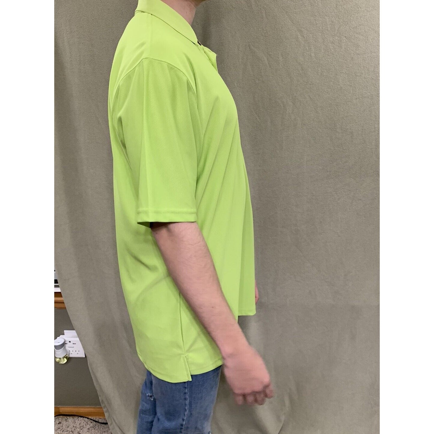 Men’s Large Lime Green Caribbean Palms Polo Shirt