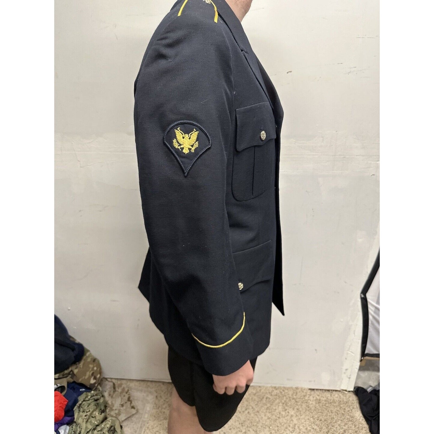 Army Service Coat Men’s 38 RC Specialist Rank poly/wool defense logistics