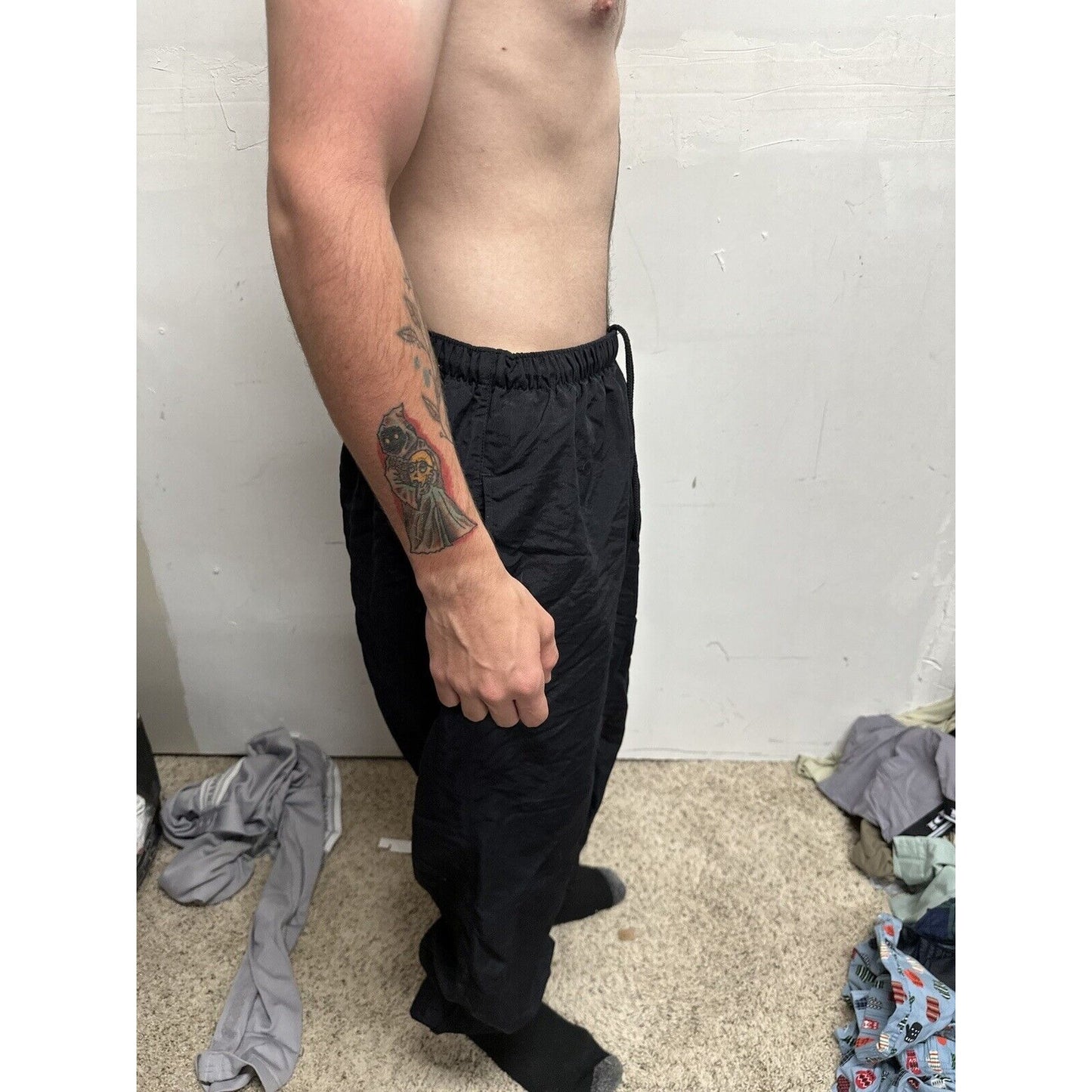 Men’s Army Pants - No Logo - XL Long Black Pt Uniform Bottoms PFU