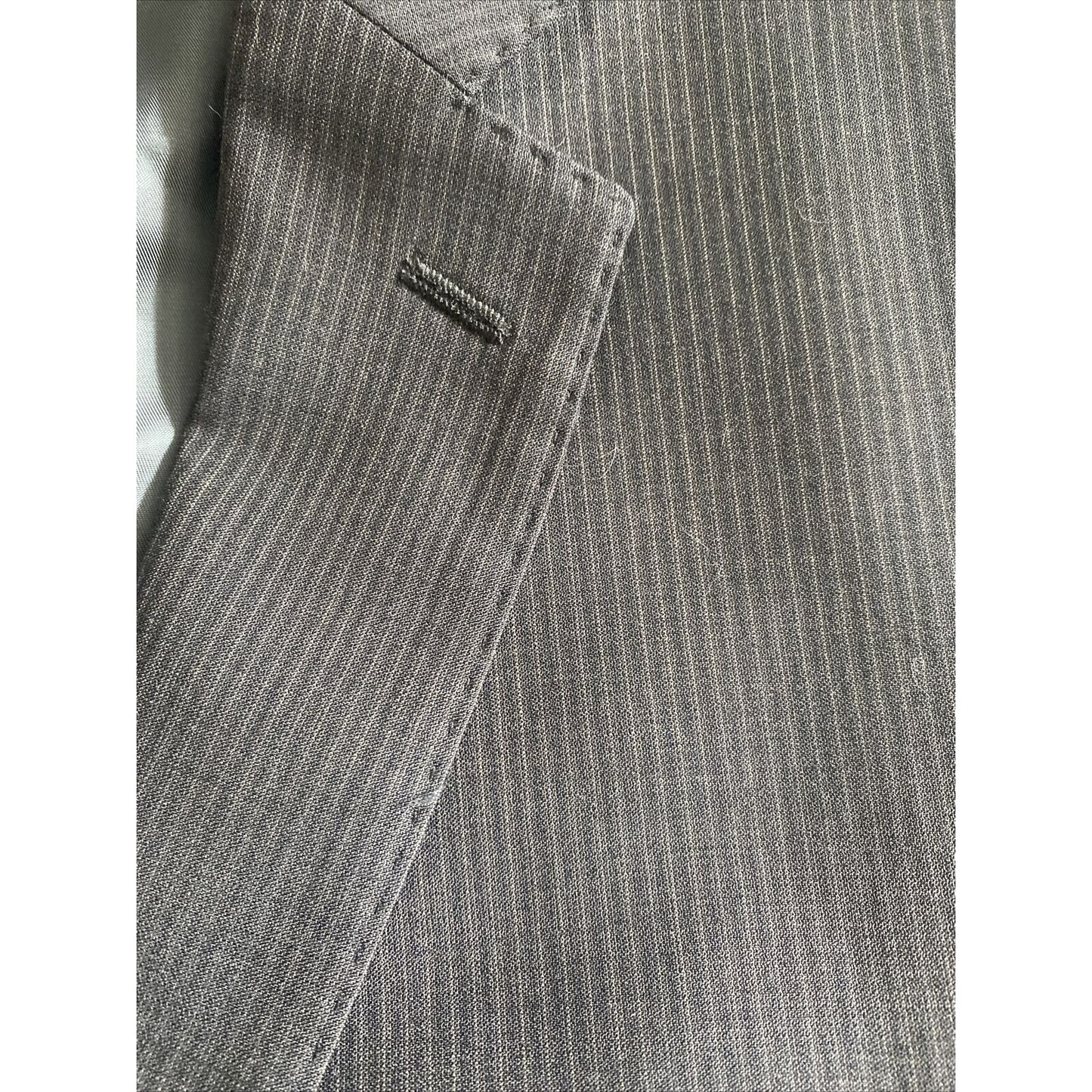 Calvin Klein Men’s 41R 100% Wool Charcoal Stripes 2-Button Blazer Jacket