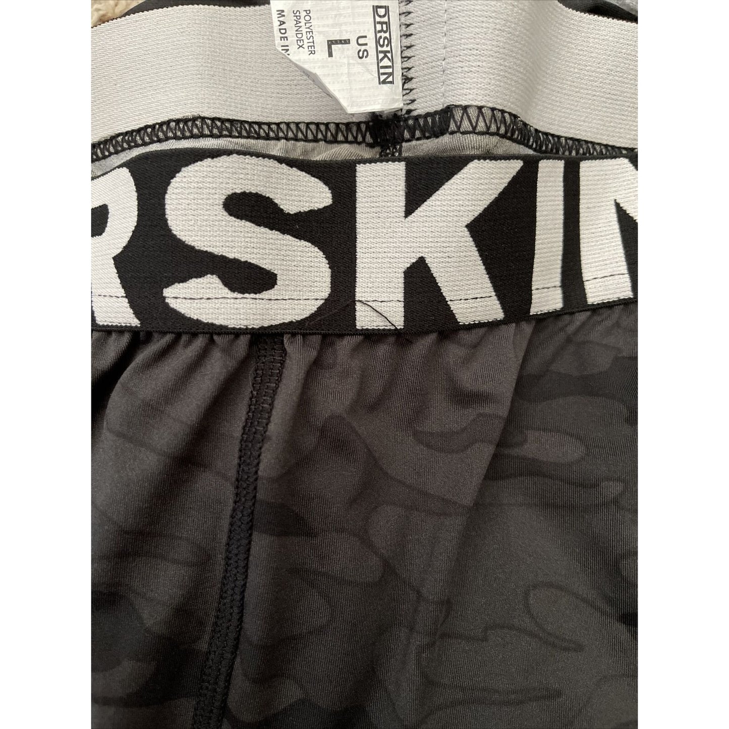 Men’s DRSKIN Black Camo Large Bsse Layer Compression Pants
