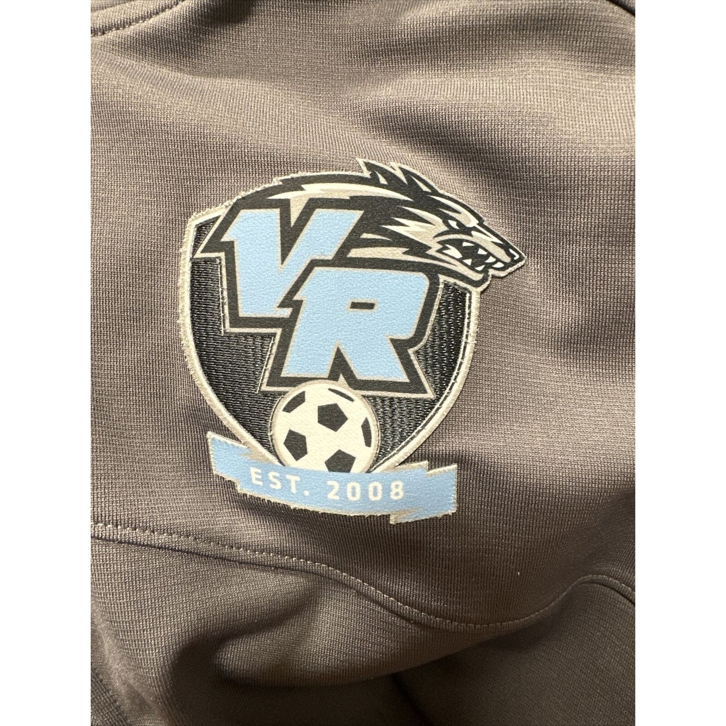 Men’s Gray Under Armour Large Visit Ridge High School Soccer Full Zip Jacket