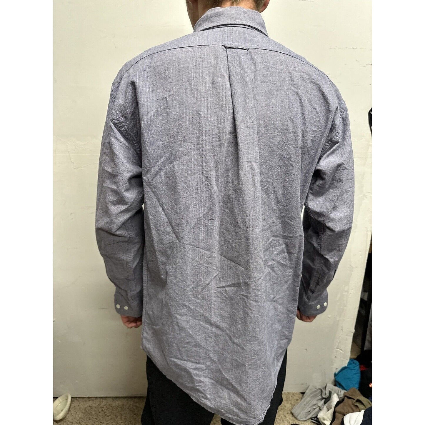 Men’s Blue Vantage Medium Long Sleeve Button Up Air Force Academy USAFA Shirt