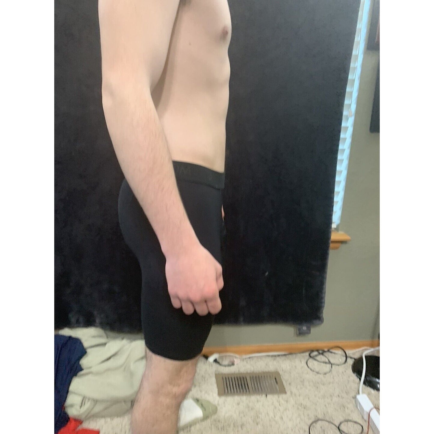 Fruit Of The Loom Boxer Briefs Breathable Respirant Men’s Size Large Black