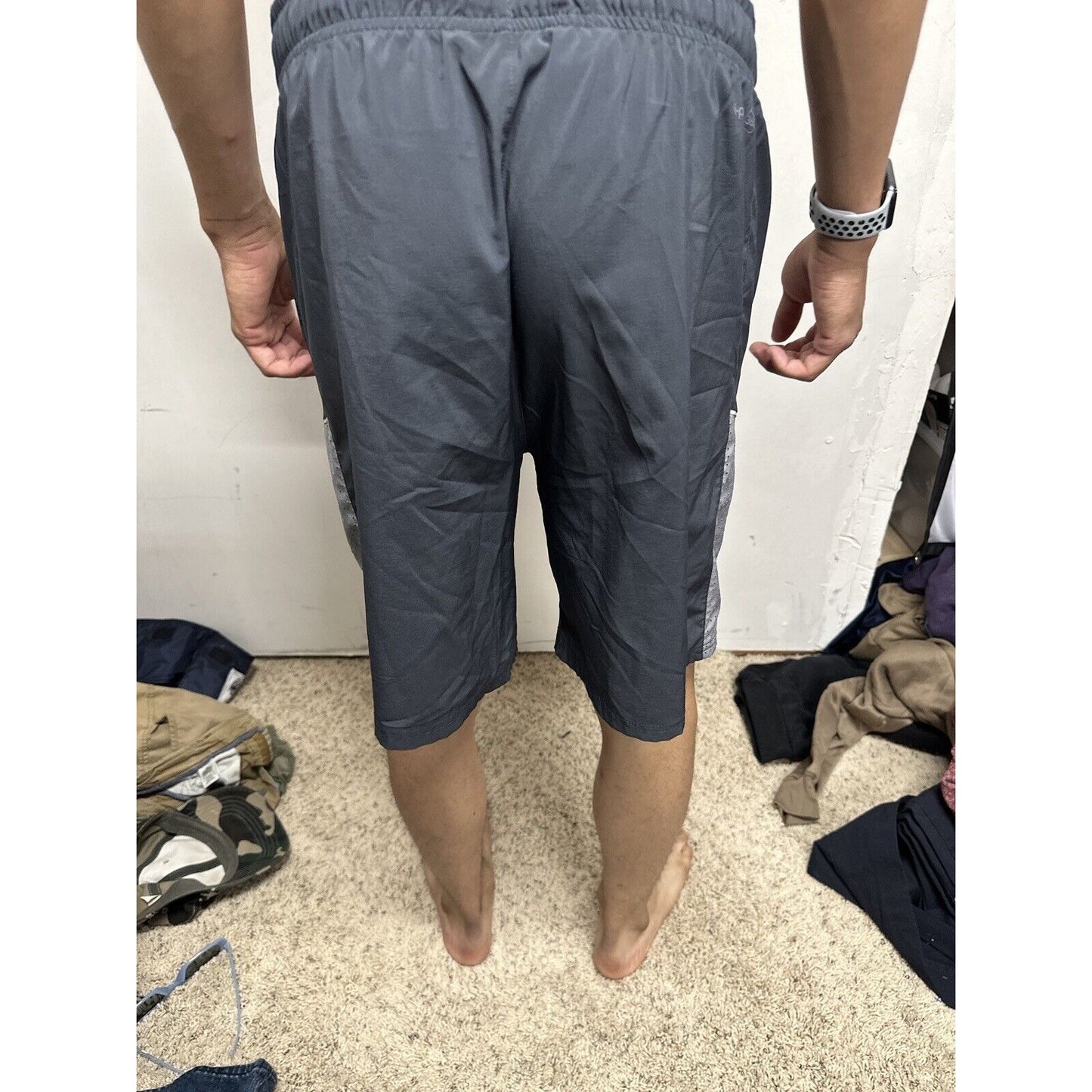 Men’s Gray Russell Small Athletic Shorts With Pockets