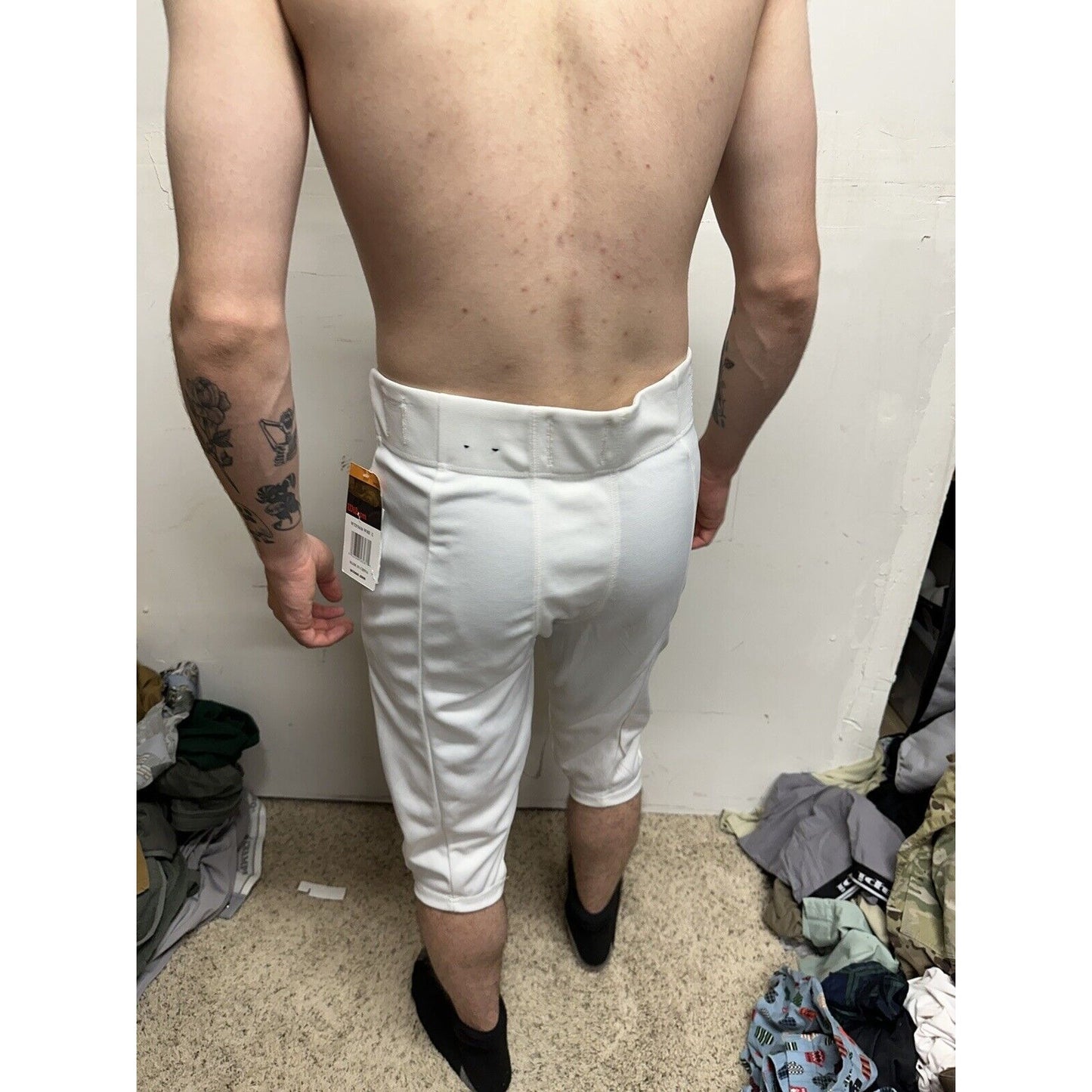Men’s White Wilson Football Pants Large