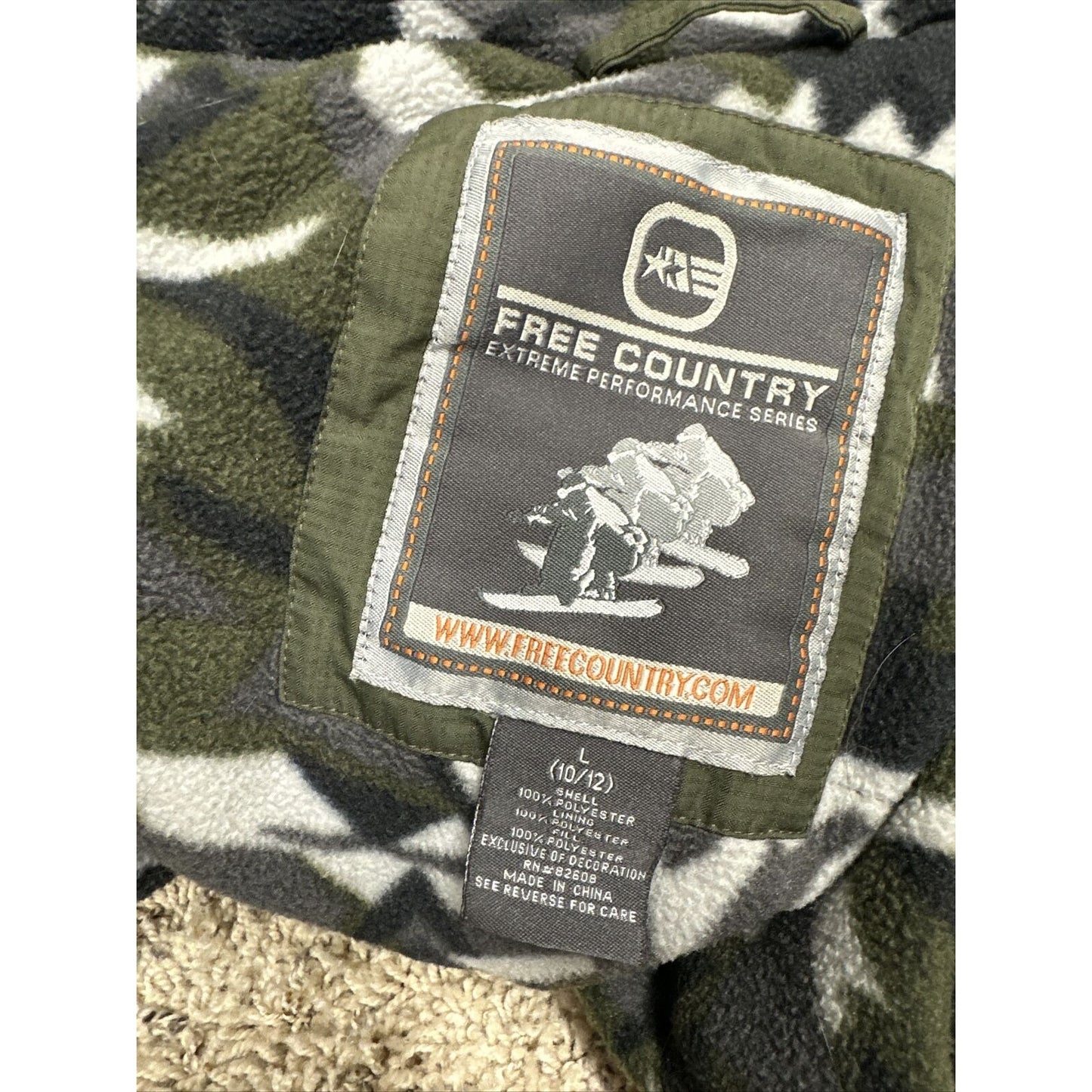 Boy’s Green 10-12 Large Free Country Extreme Performance Jacket