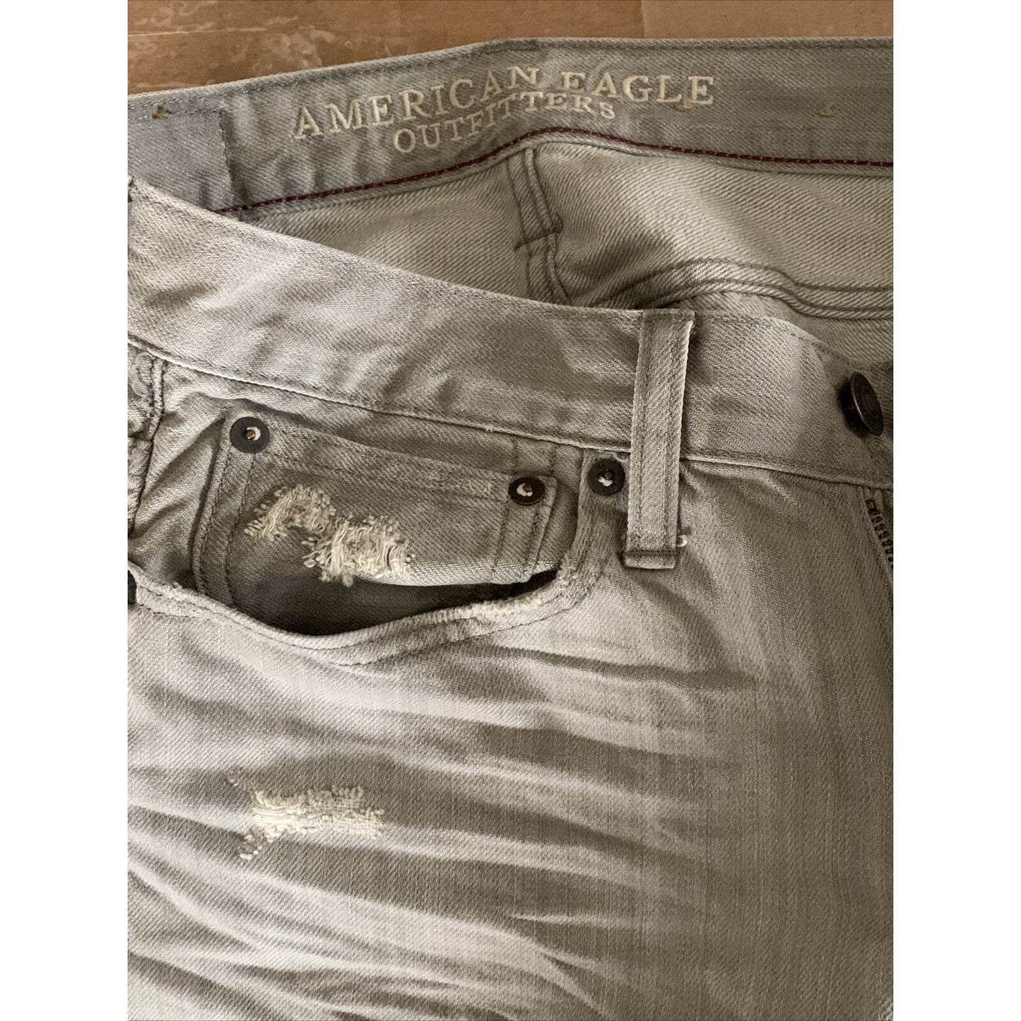 Mens American Eagle Outfitters Slim Straight 28x30 Tan Jeans Denim
