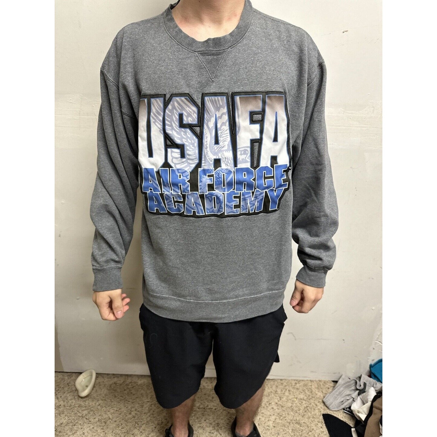 Men’s Gear For Sports Big Cotton Gray Large USAFA Air Force Academy Sweatshirt