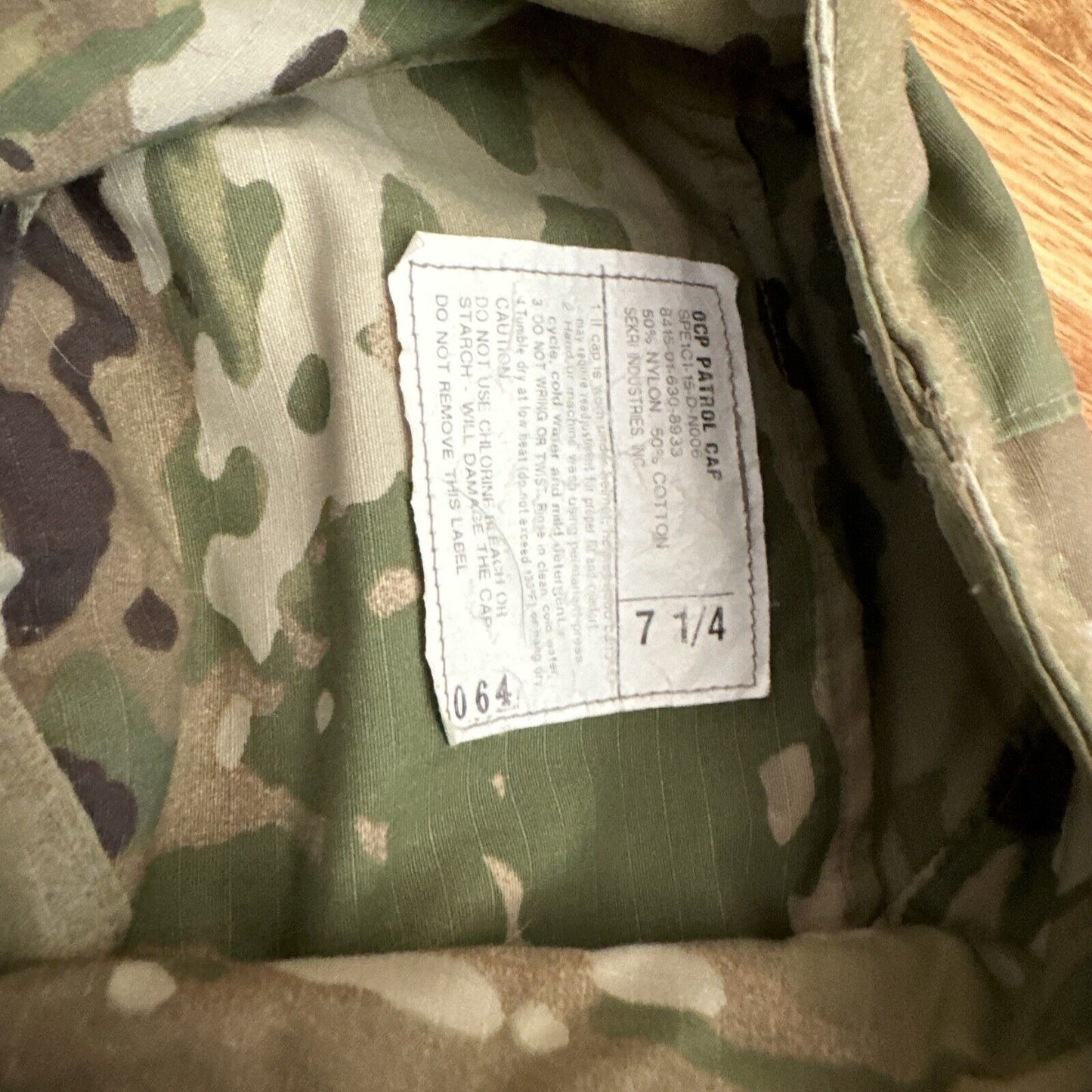 Men’s OCP Cap Hat Cover 7 1/4 Ocp Patrol Cap Army USSF USAF