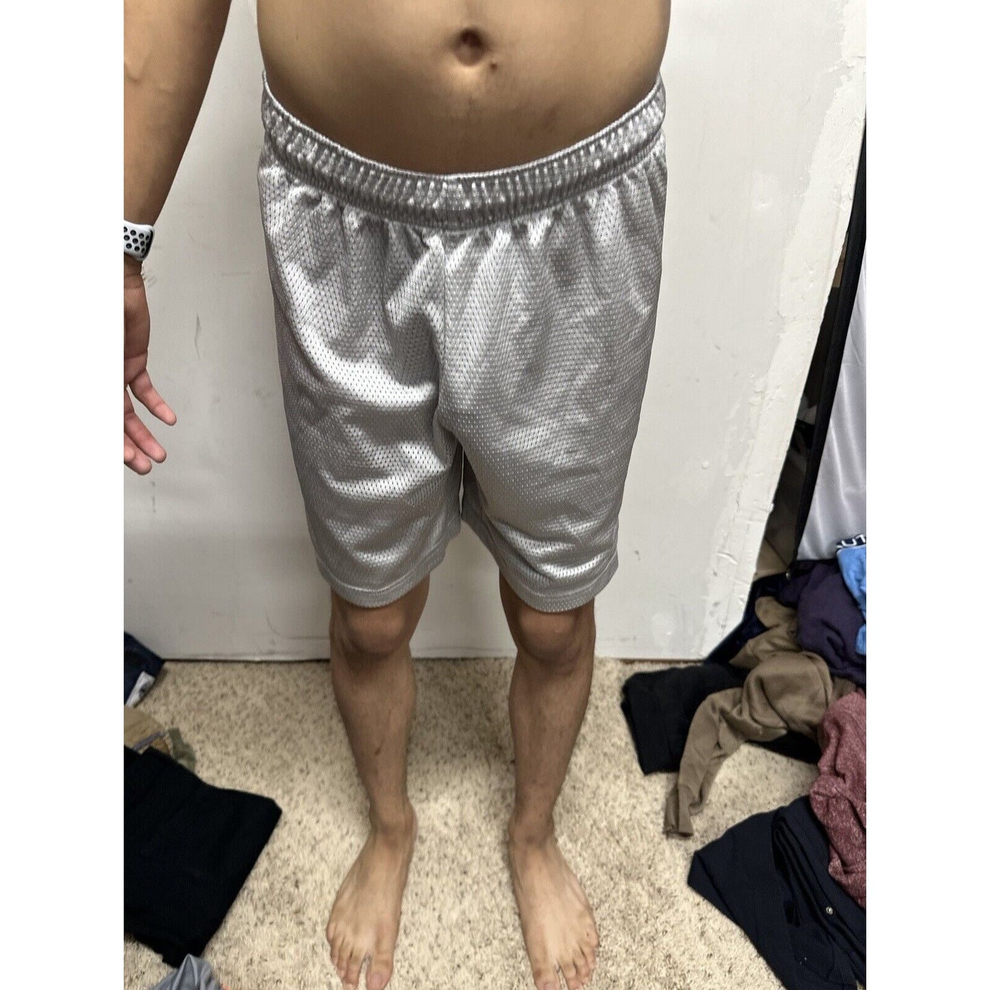 Men’s Pro Spirit Small Silver Athletic Shorts