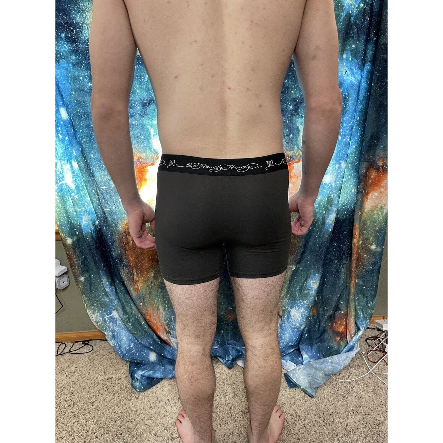 men's ed hardy medium black new york compression shorts New And Unworn