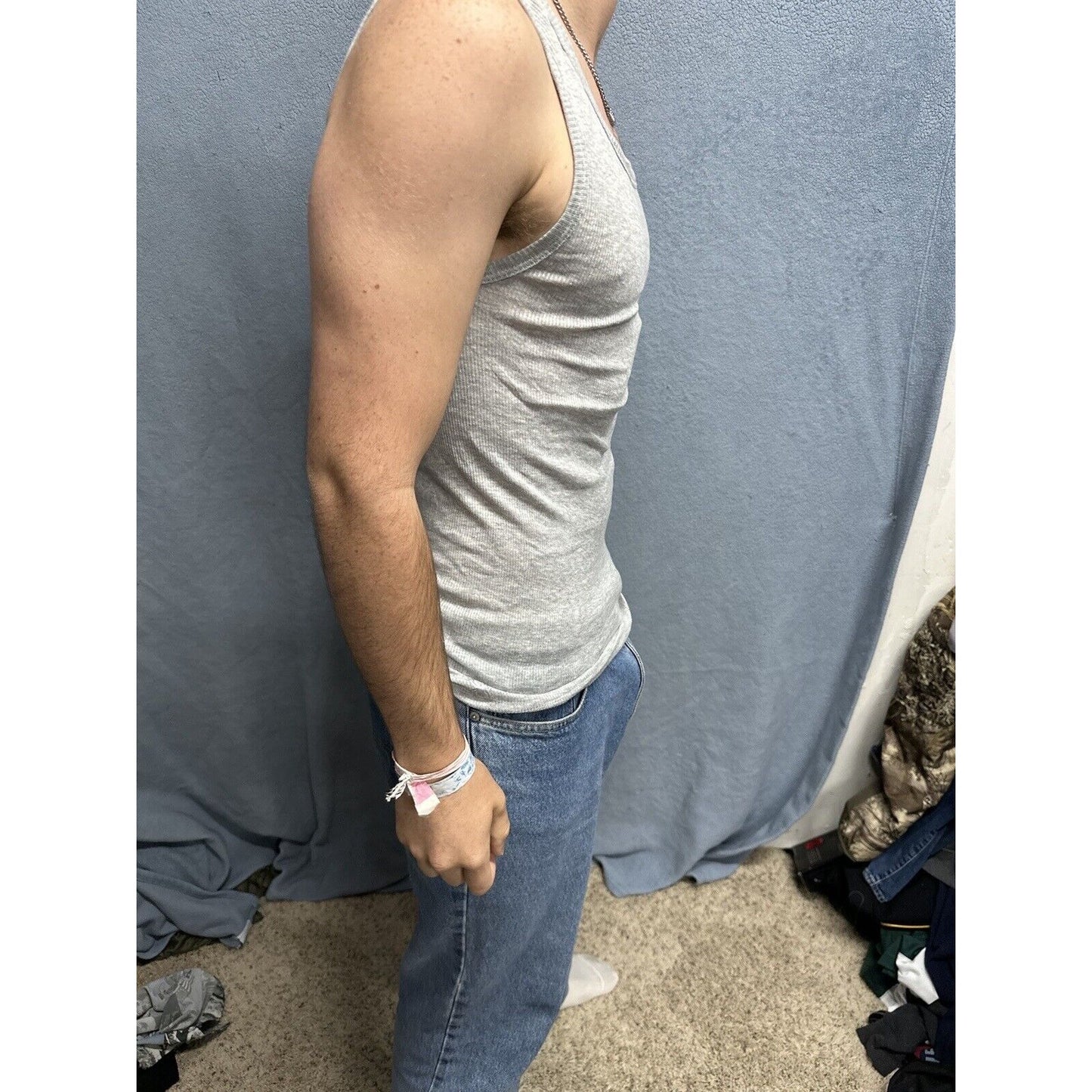 Men’s Gray Spyder Medium Gray Muscle Shirt Tank