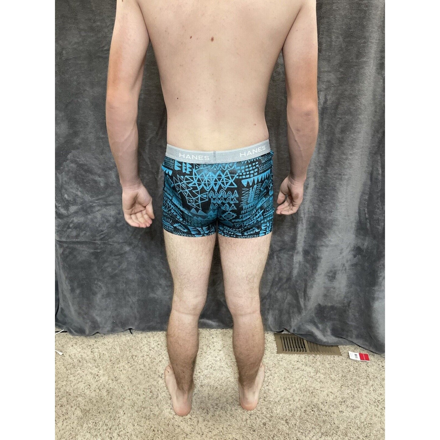 boy's XL hanes Aqua And Black boxer brief