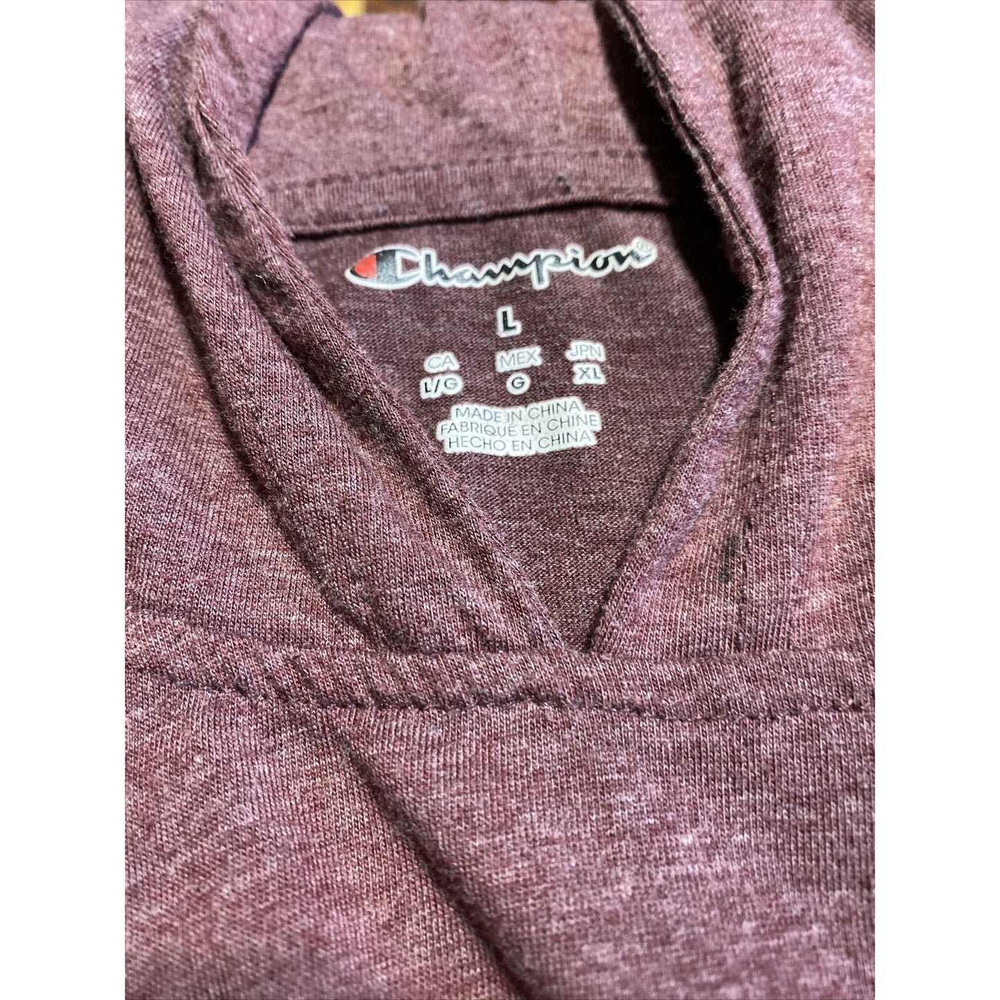 Champion MINNESOTA GOLDEN GOPHERS Men’s Large Burgundy Gray Sweatshirt Hoodie