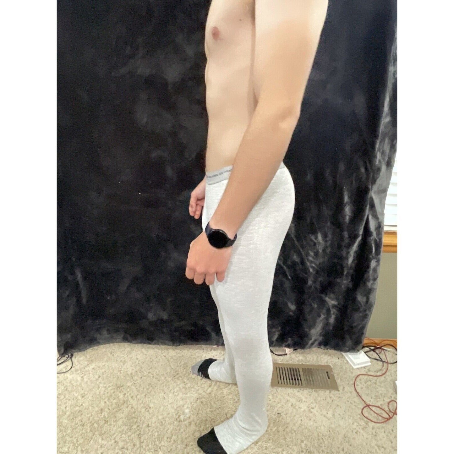 Men’s Hanes Medium Gray Thermal Bottoms