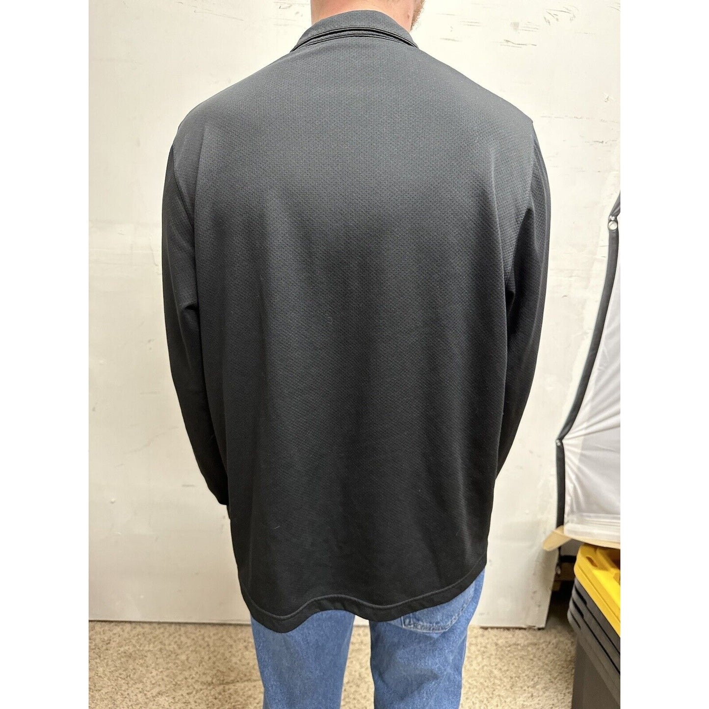 men’s dakota state trojan zone black 1/4 zip long sleeve pullover ~medium