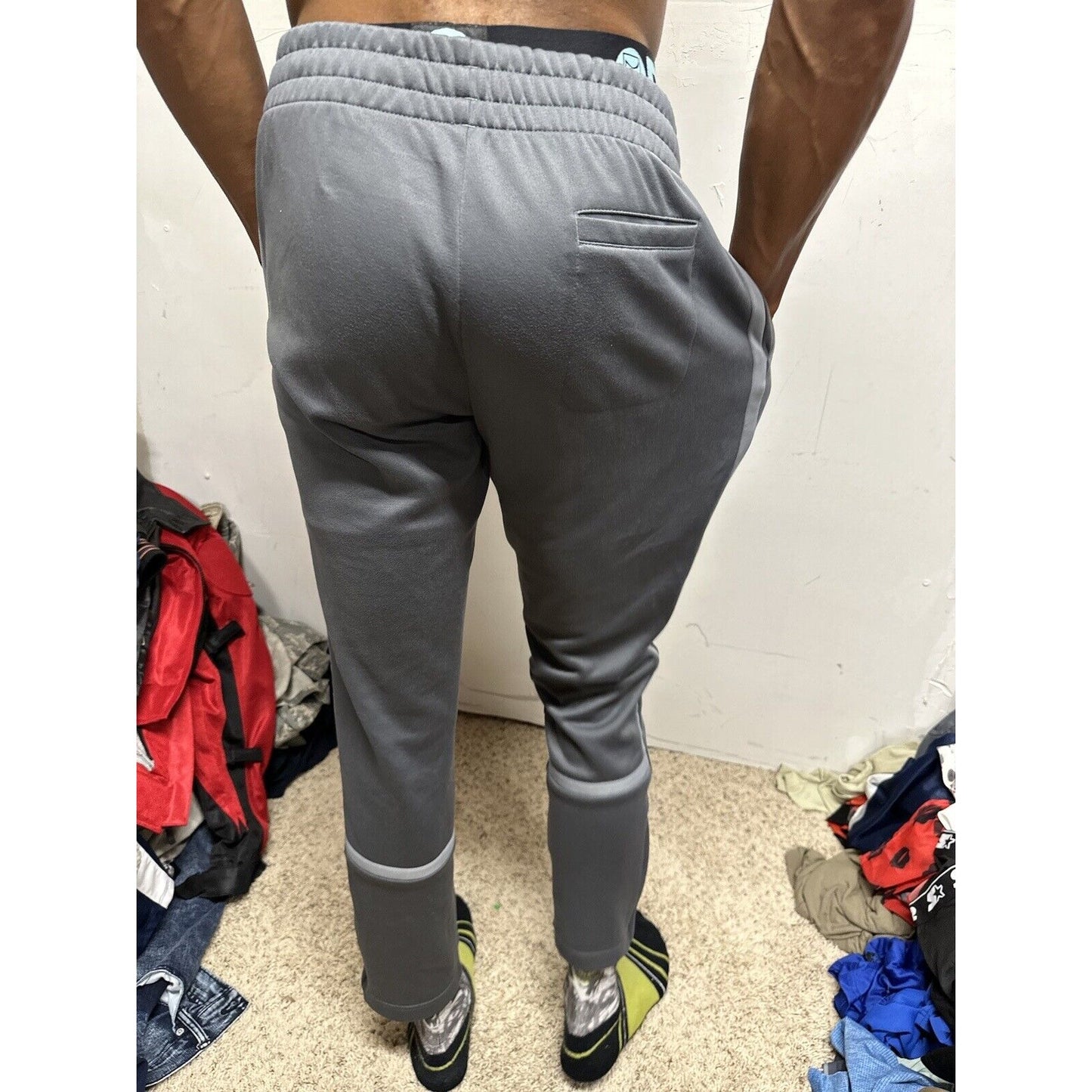 Men’s Adidas Gray Eagles Sweat Pants Fits Small Listed As Medium