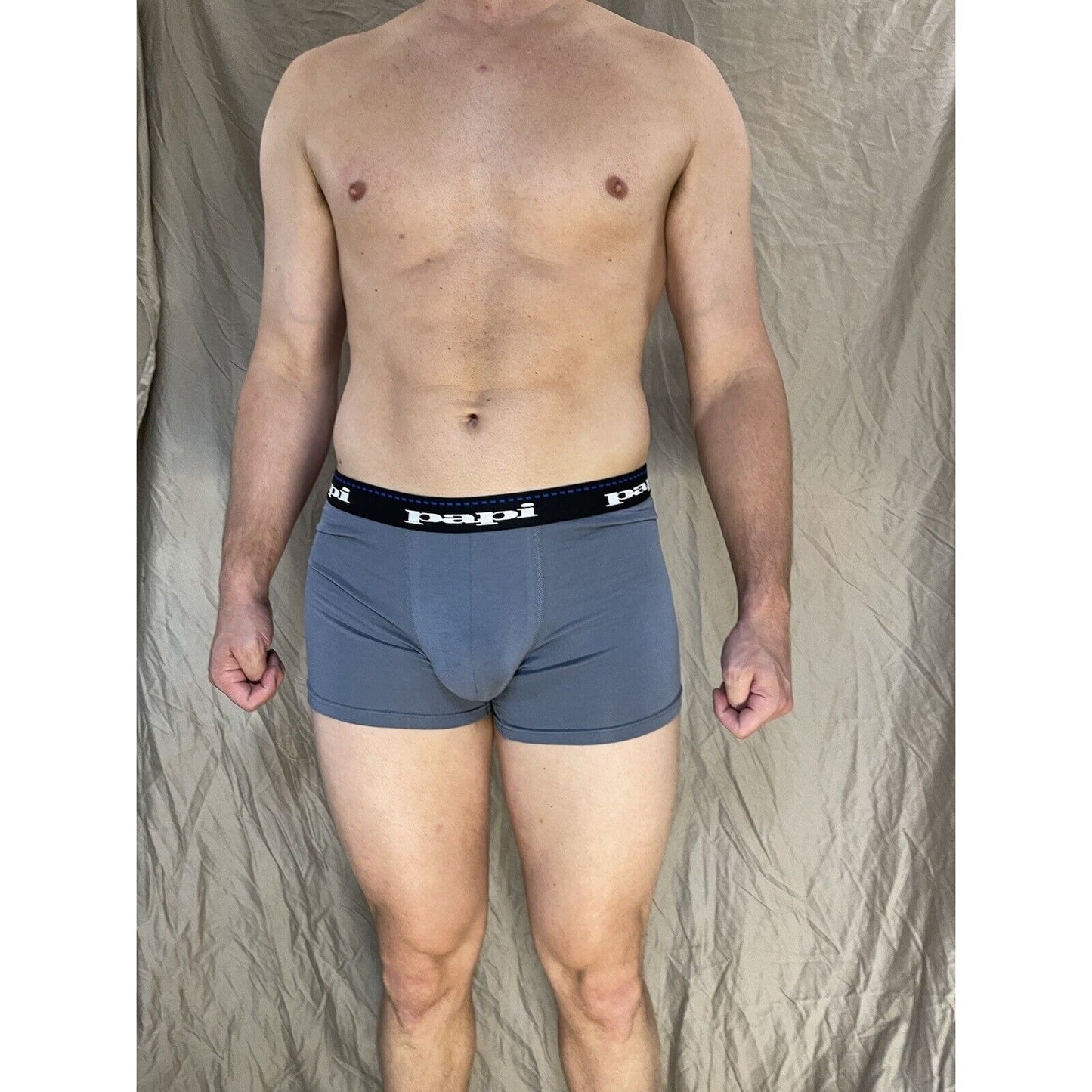 men's papi gray small trunk style boxer brief