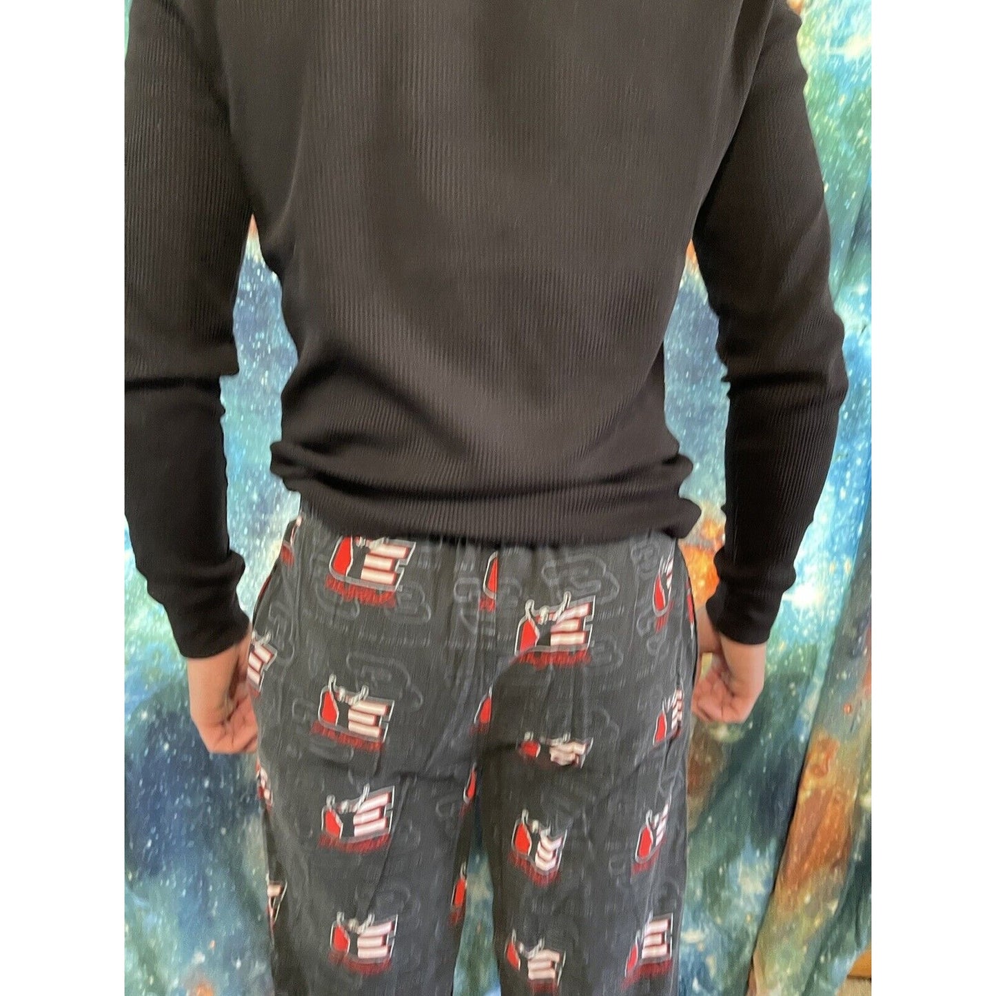 Men’s Winner’s Circle Small Sleepwear Lounge Pants Black Dale Earnhardt