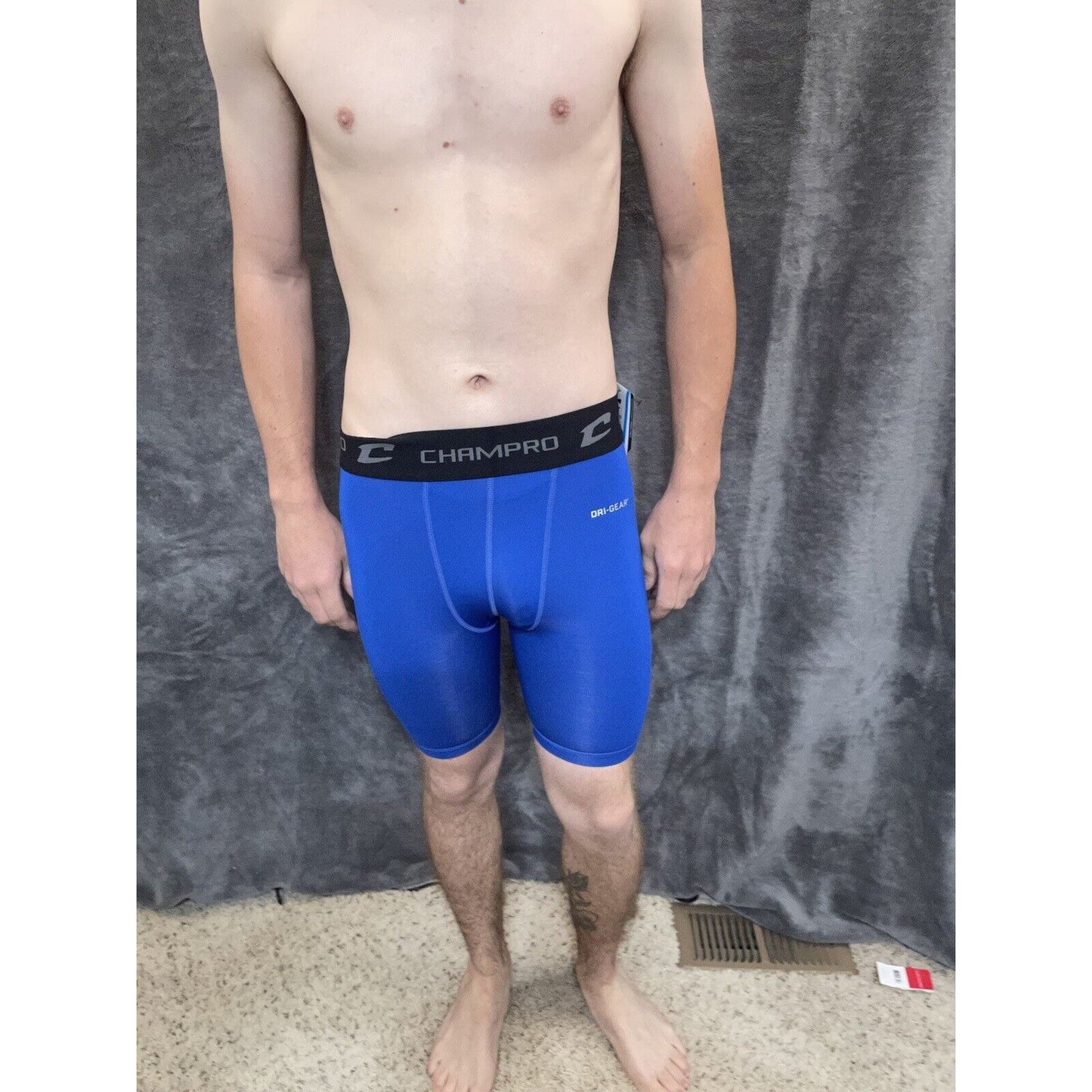 youth boys Royal blue champro performance compression shorts youth large