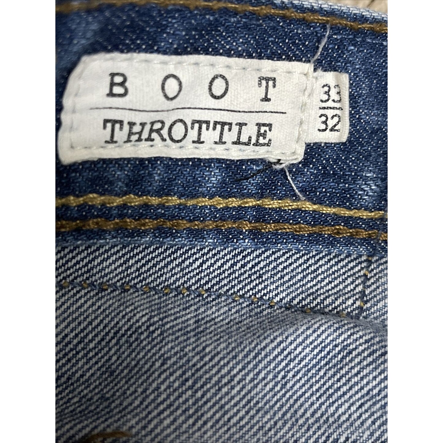 Men’s 33x32 Marc Moto Boot Throttle Blue Jeans