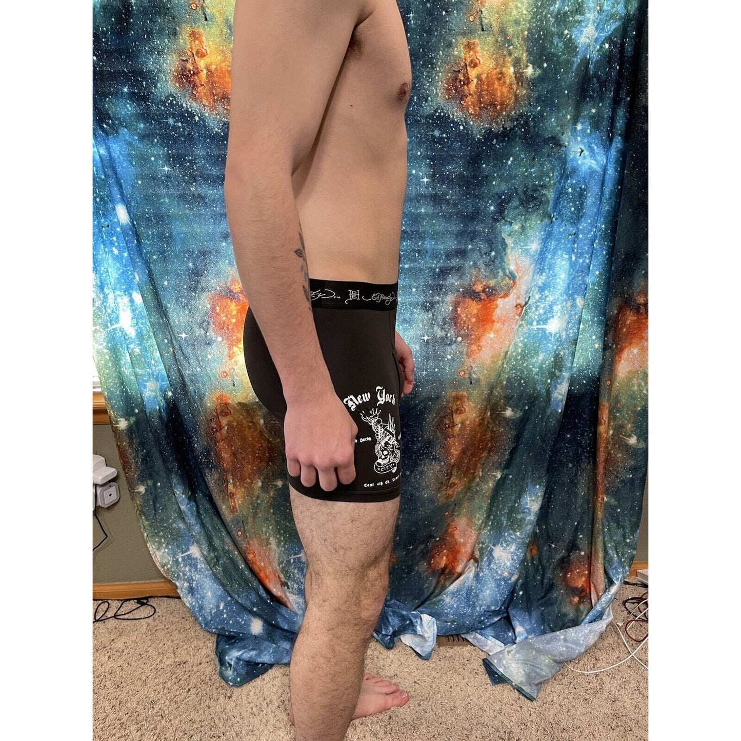 men's ed hardy medium black new york compression shorts New And Unworn
