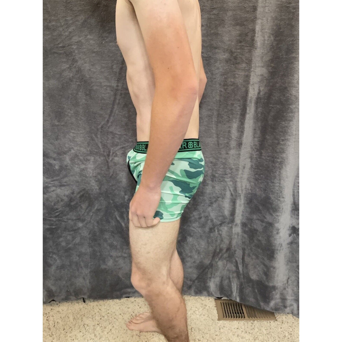 men's medium athletic trunk style black bear boxer brief Green Camo