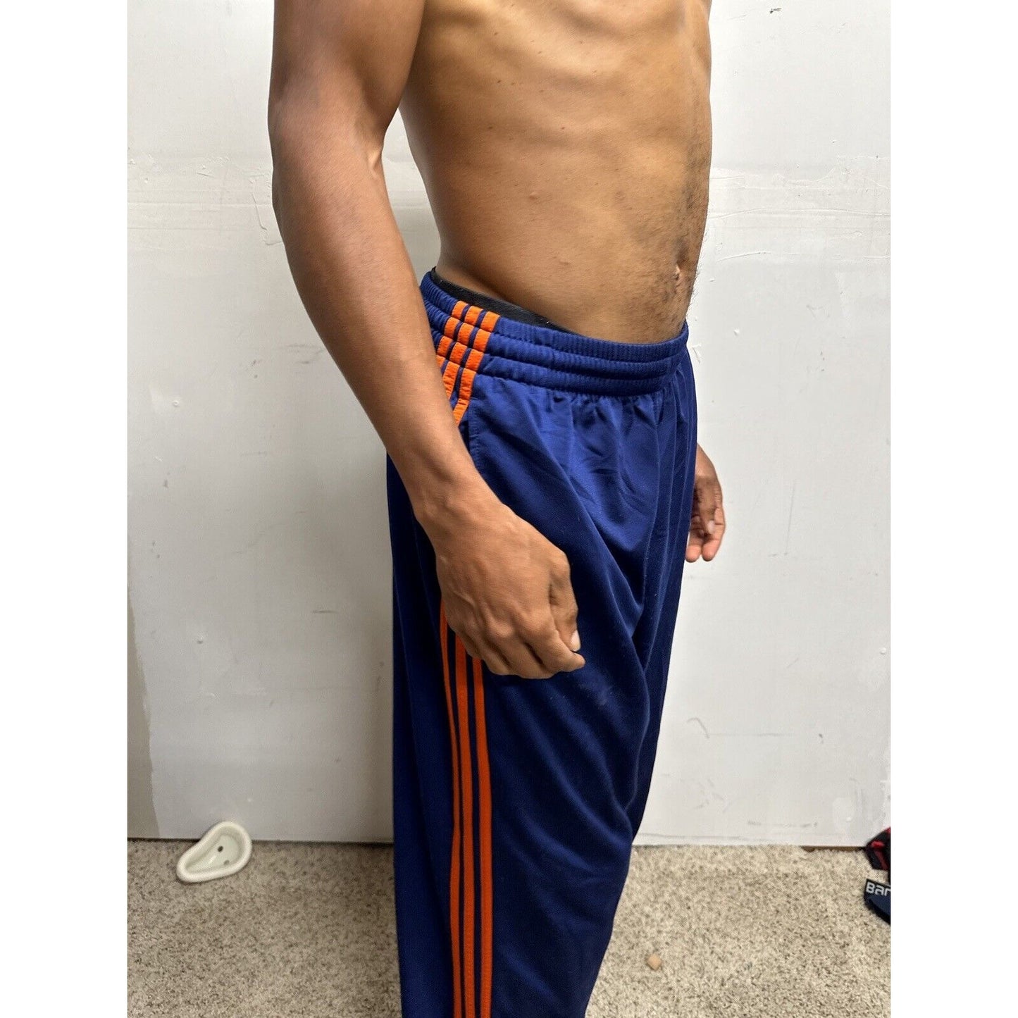 Men’s Blue Large Adidas With Pockets Athletic Pants
