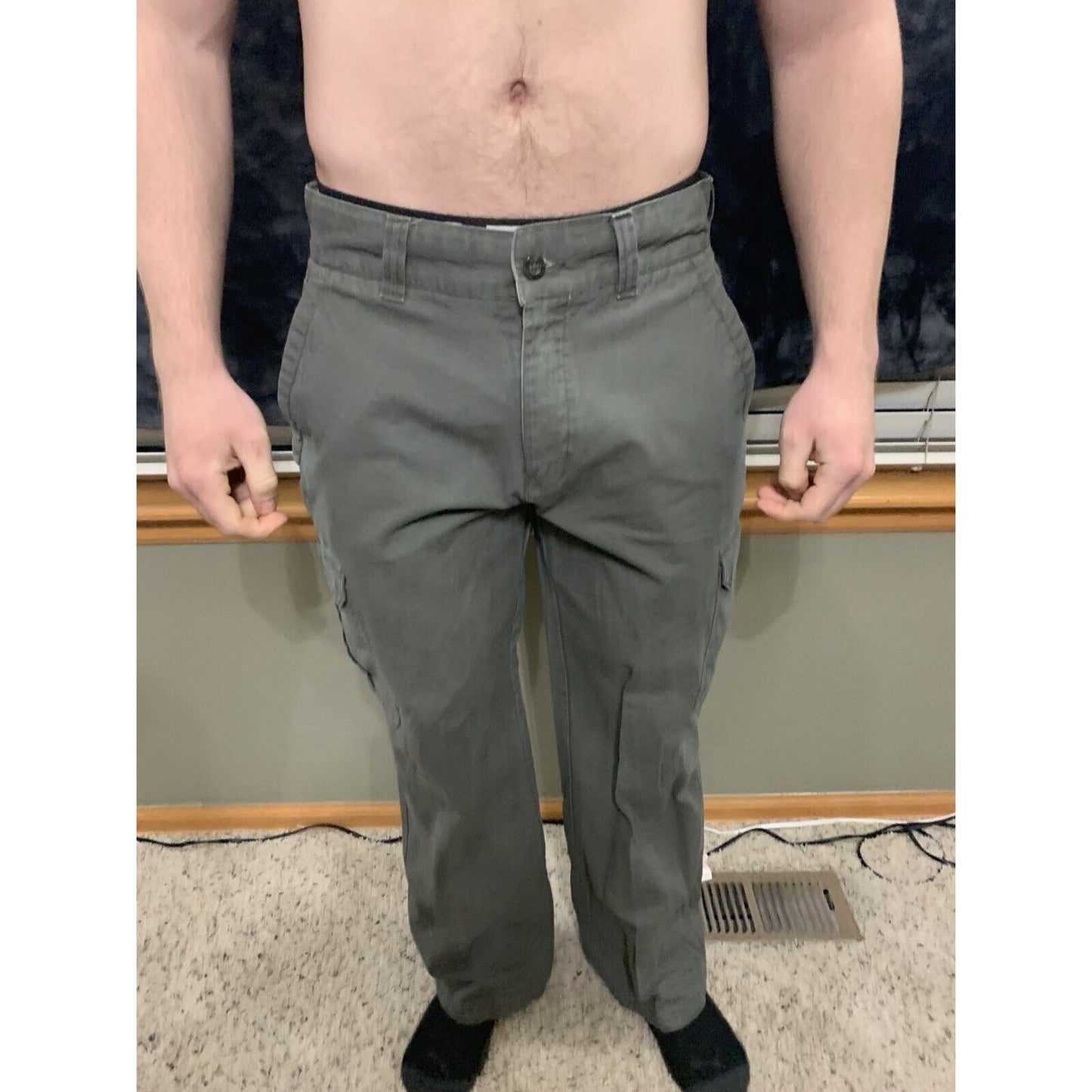 Denver Hayes Gray Cargo Pants 36 X 32