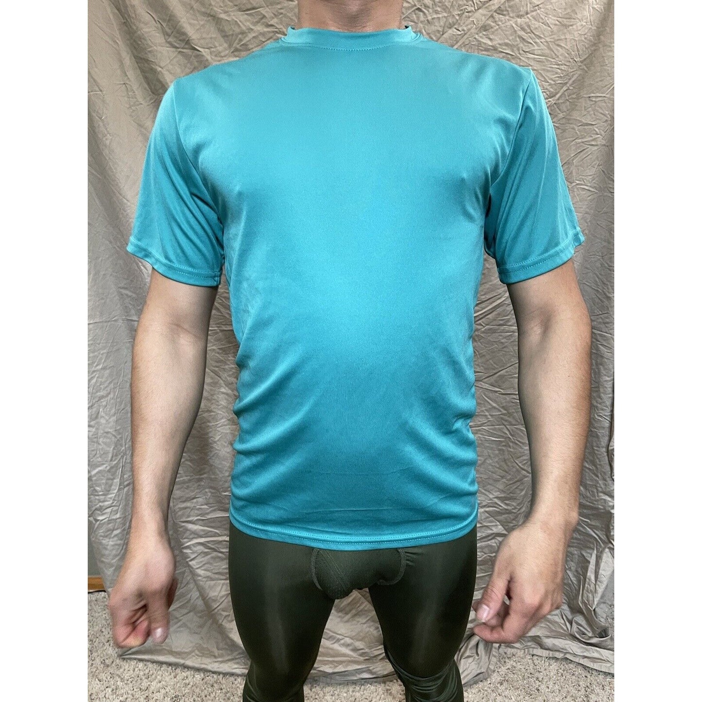 Men's Augusta Sportswear Moisture Management Athletic shirt teal adult small