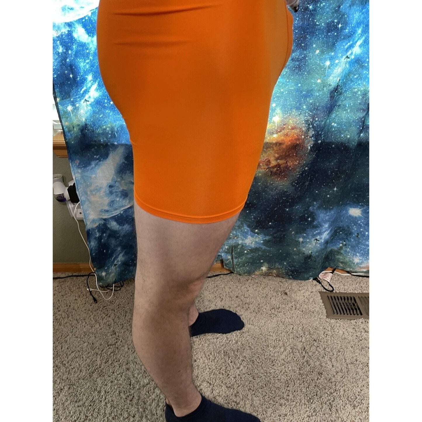 Orange Under Armour Youth Fitted YXL Compression Shorts
