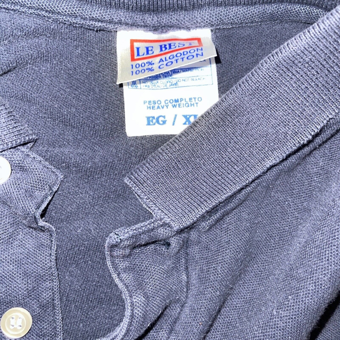 LE Best Men’s Polo Navy Blue Cabo San Lucas Mexico XL