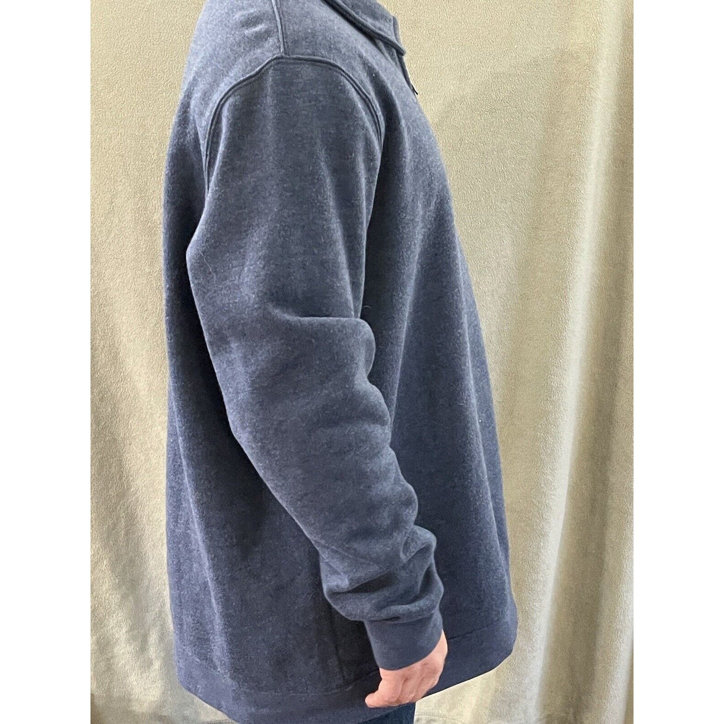 Croft & Barrow Quarter Zip Sweatshirt Men's Size 2XL XXL Slate blue Cotton Blend