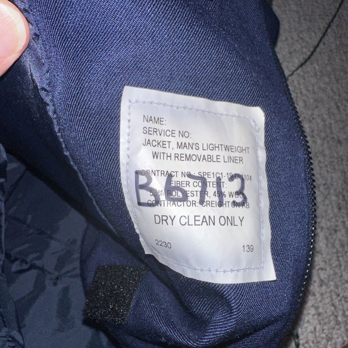 Men’s Blue 44L USAF Air Force Uniform Service Blues Jacket With Lining