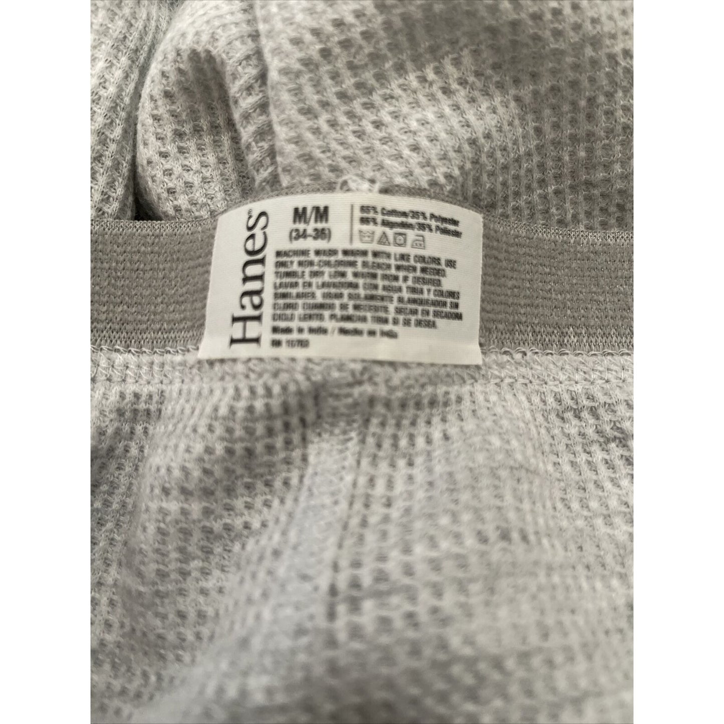 Men’s Hanes Medium Gray Thermal Bottoms